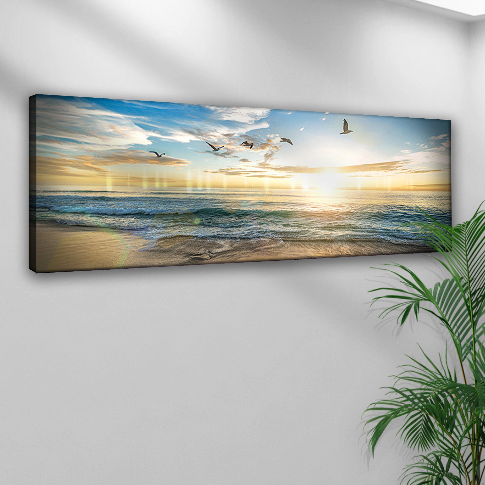 Gulf Coast At Sunset Canvas Wall Art Style 1 - Image by Tailored Canvases