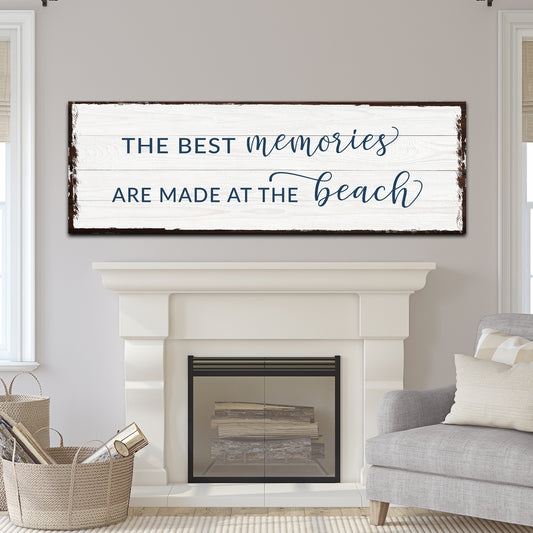 Best Memories at the Beach Sign - Image by Tailored Canvases
