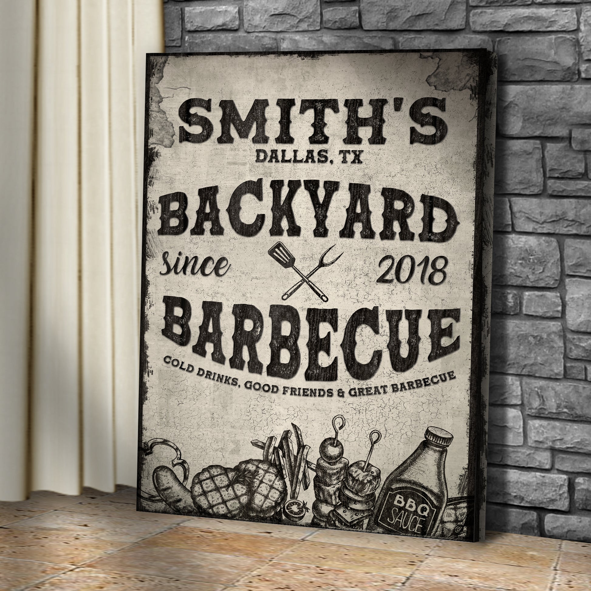Backyard Barbeque Sign II Style 1 - Image by Tailored Canvases