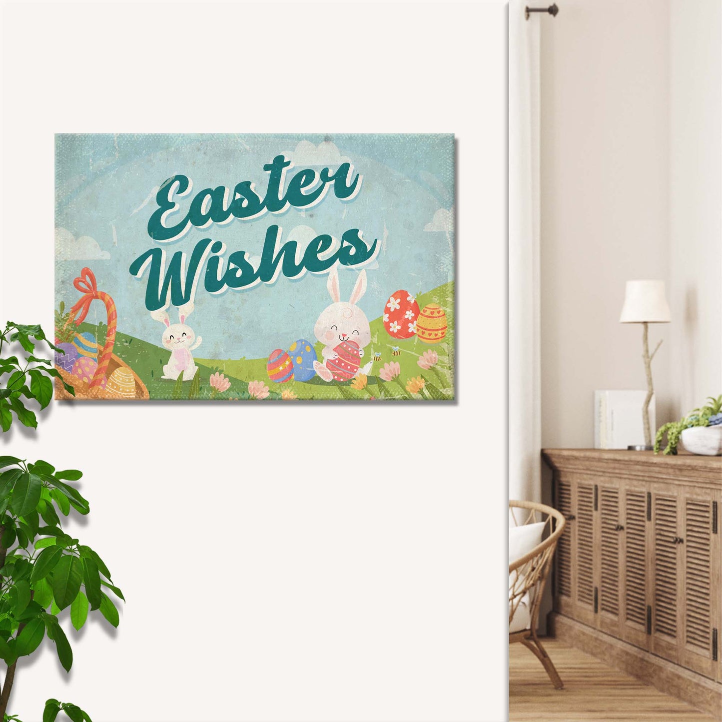 Easter Wishes Sign II Style 1 - Image by Tailored Canvases