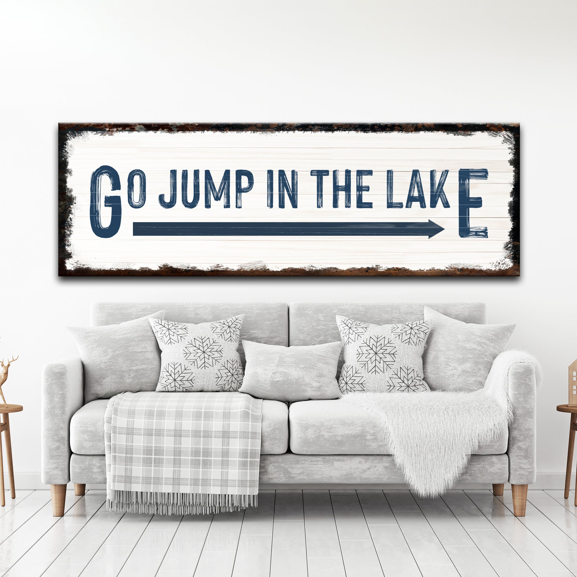 Go Jump In The Lake Sign Style 1 - Image by Tailored Canvases