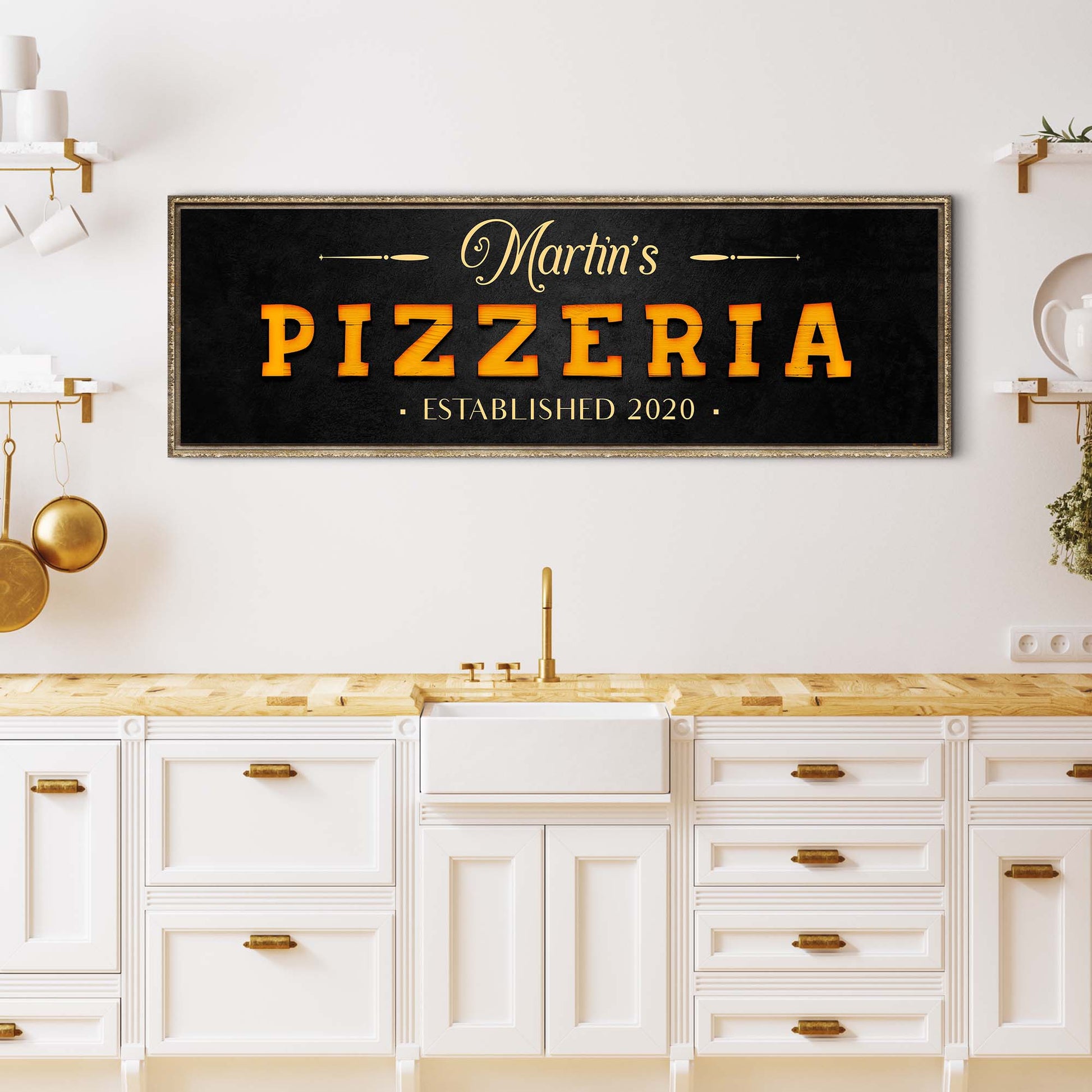 Wood Pizzeria Sign Style 1 - Image by Tailored Canvases