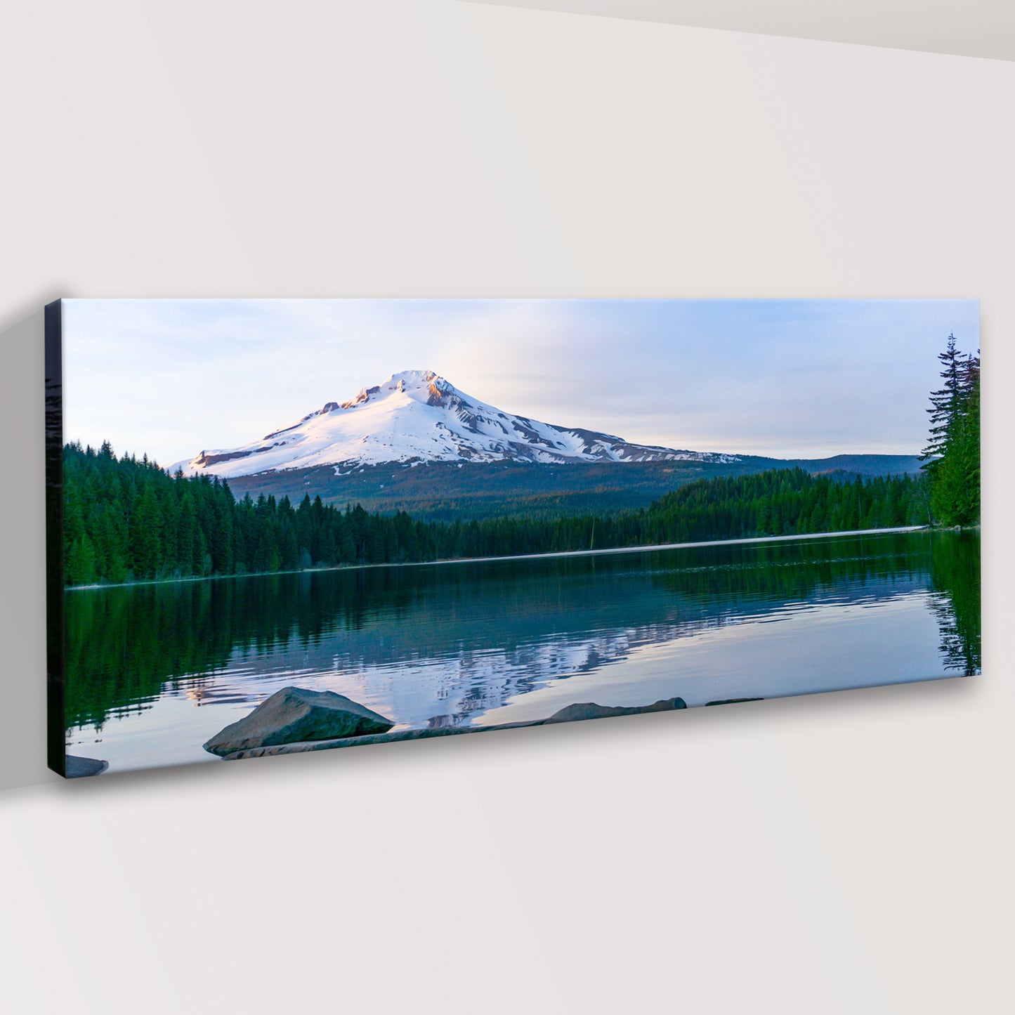 Mount Hood National Forest Panorama Canvas Wall Art Style 1 - Image by Tailored Canvases