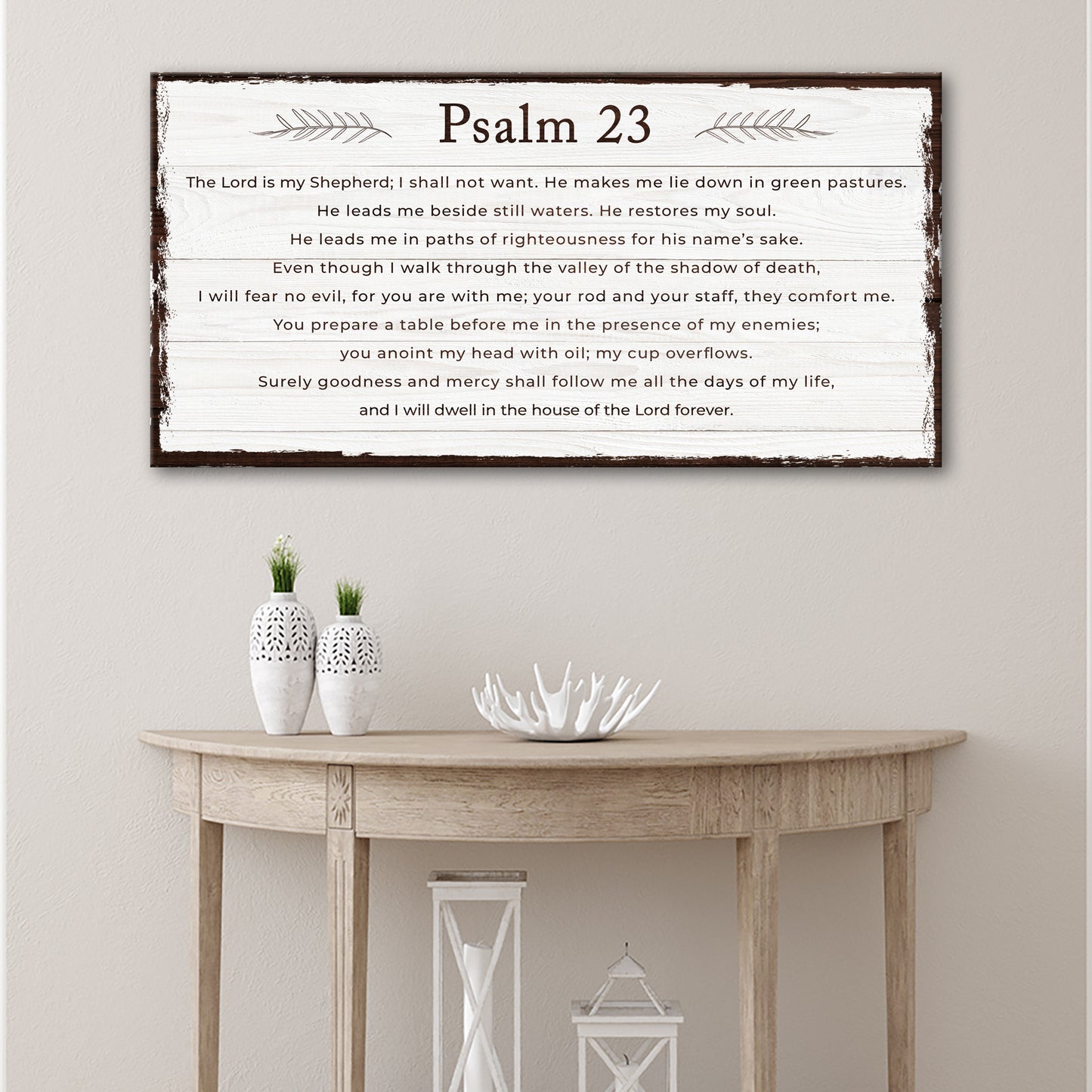 Psalm 23 - The Lord Is My Shepherd Sign Style 1 - Image by Tailored Canvases