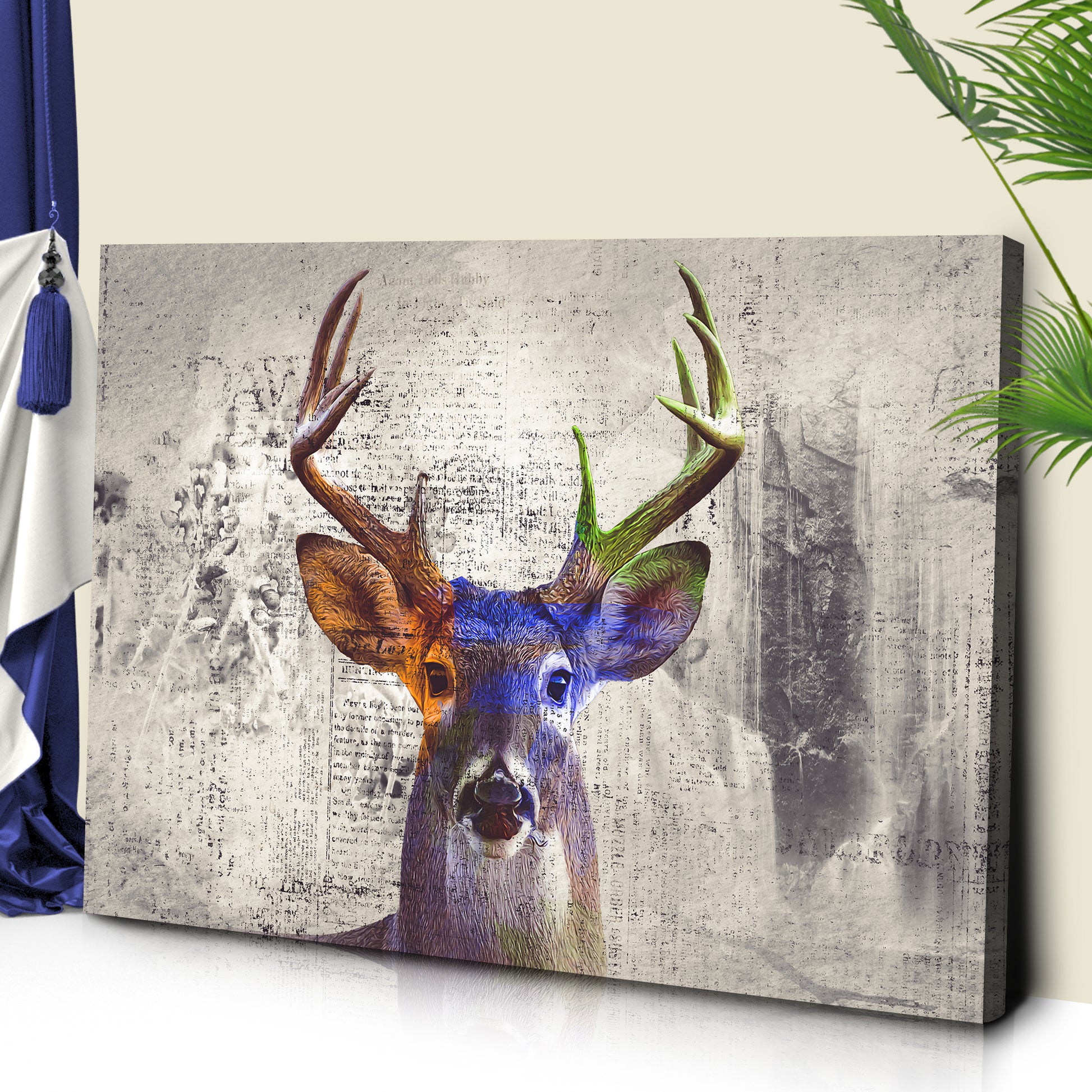 Stunning Deer Canvas Wall Art Style 1 - Image by Tailored Canvases