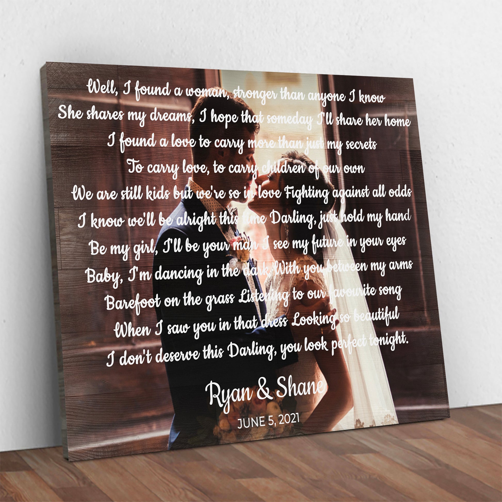 Wedding Song Sign - Image by Tailored Canvases