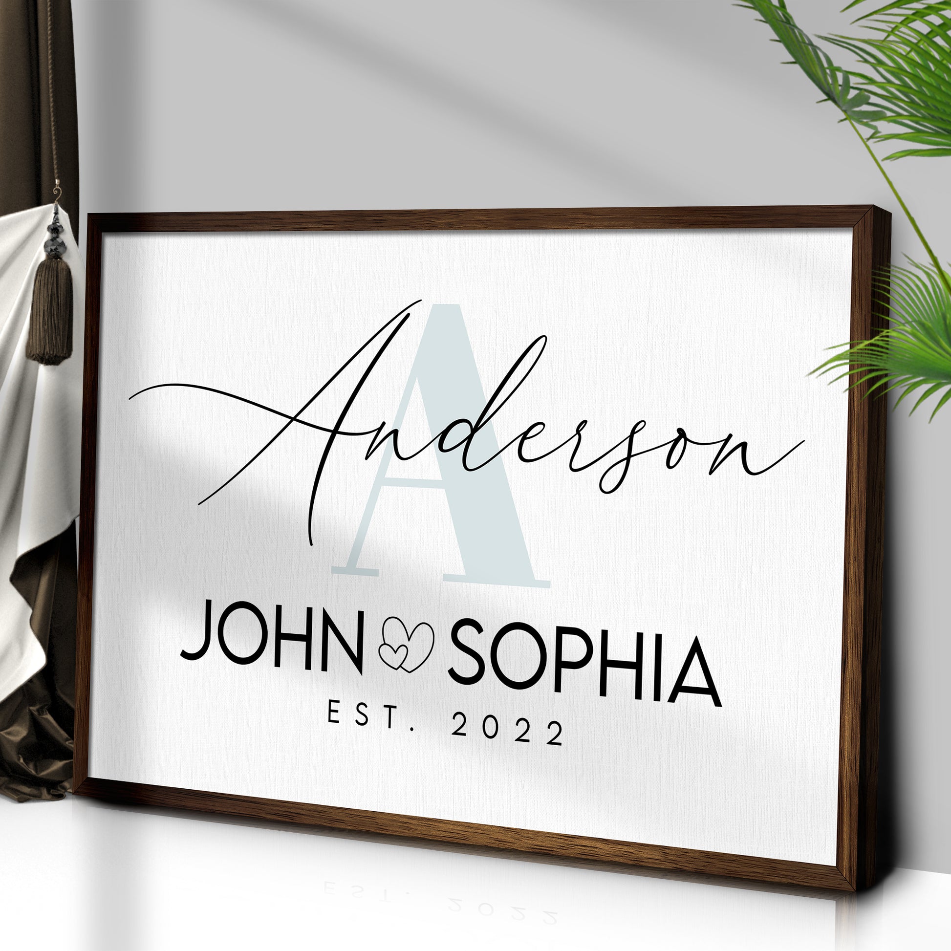 Monogram Couple Sign Style 2 - Image by Tailored Canvases