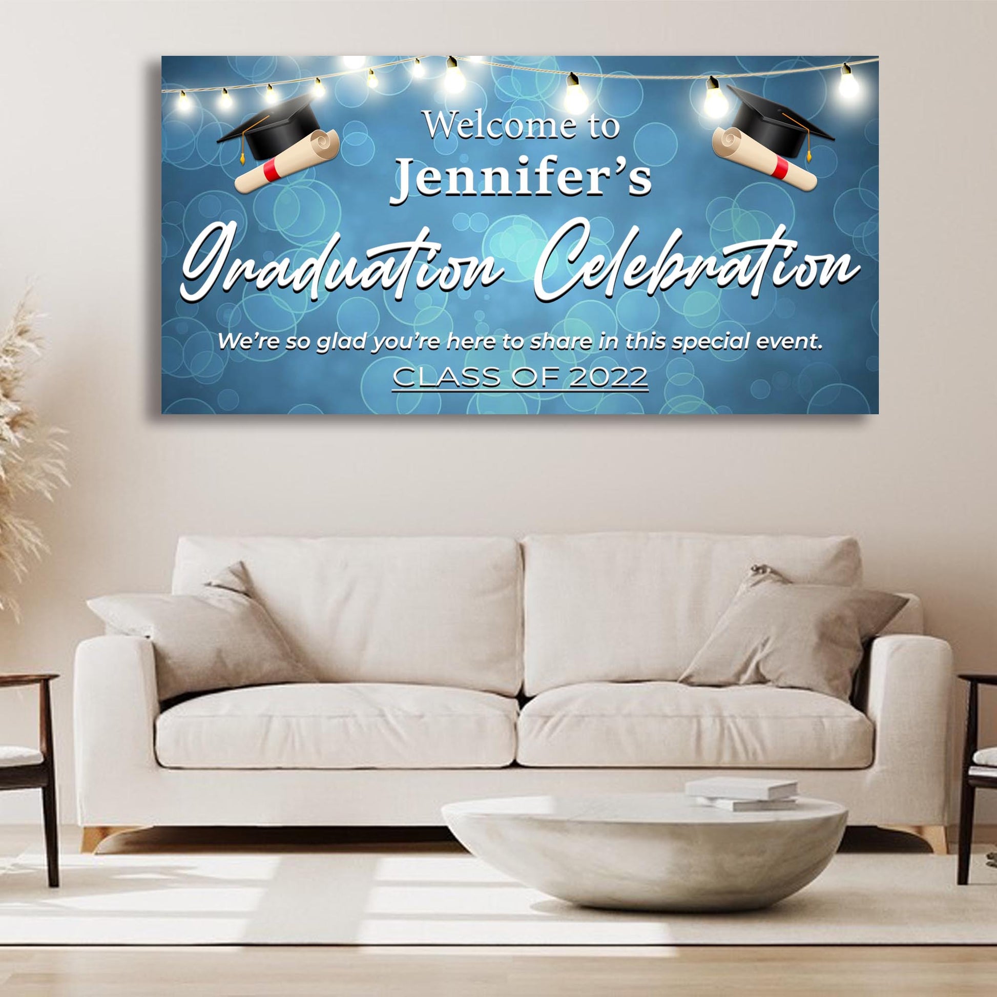 Graduation Celebration Welcome Sign - Image by Tailored Canvases