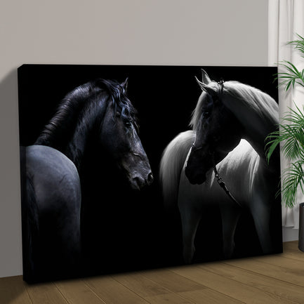 Monochromatic Horses Canvas Wall Art - Image by Tailored Canvases