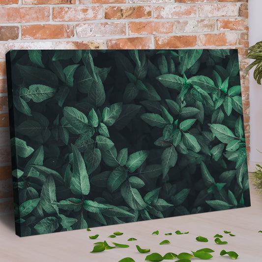 Foliage Of Dark Green Tropical Leaf Canvas Wall Art - Image by Tailored Canvases