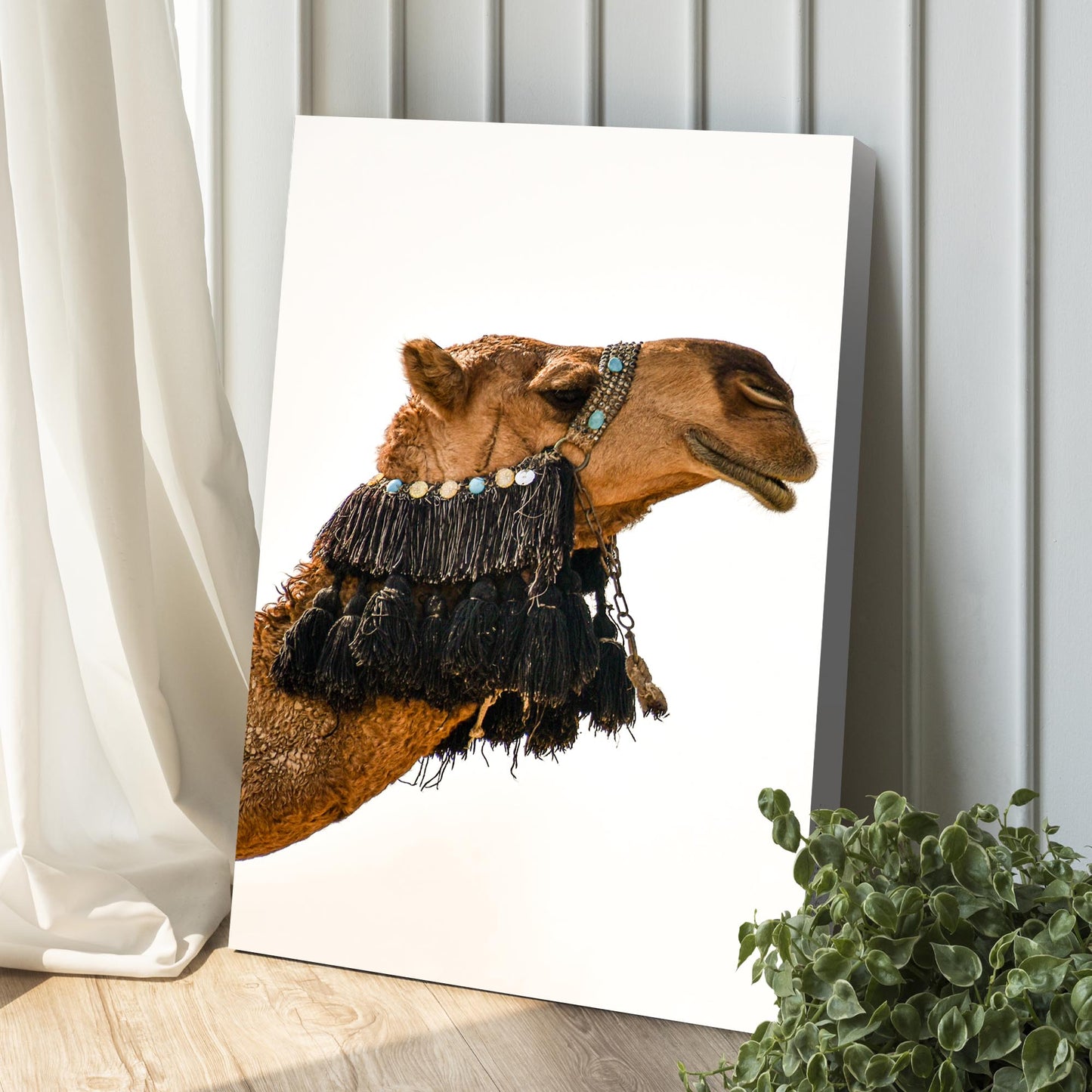 Boho Desert Camel Portrait Canvas Wall Art Style 1 - Image by Tailored Canvases