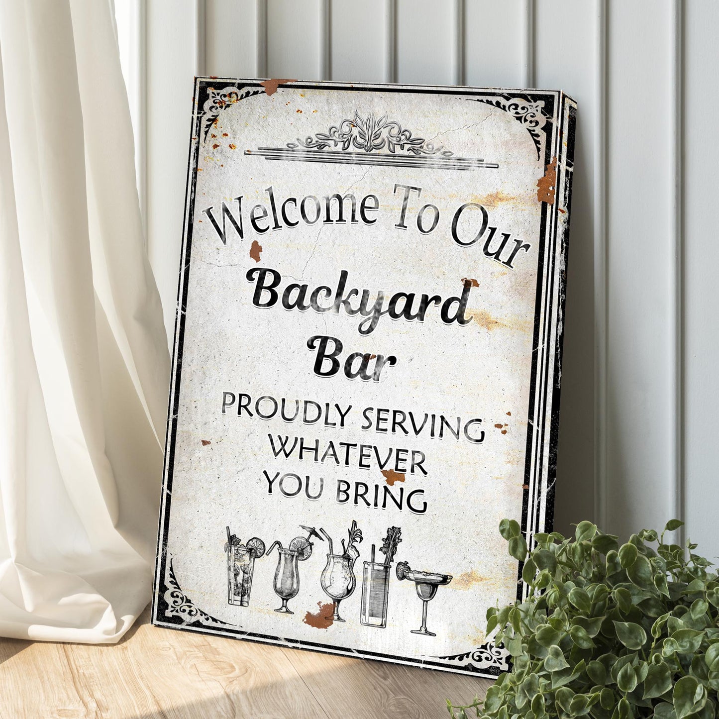 Backyard Bar Sign Style 2 - Image by Tailored Canvases