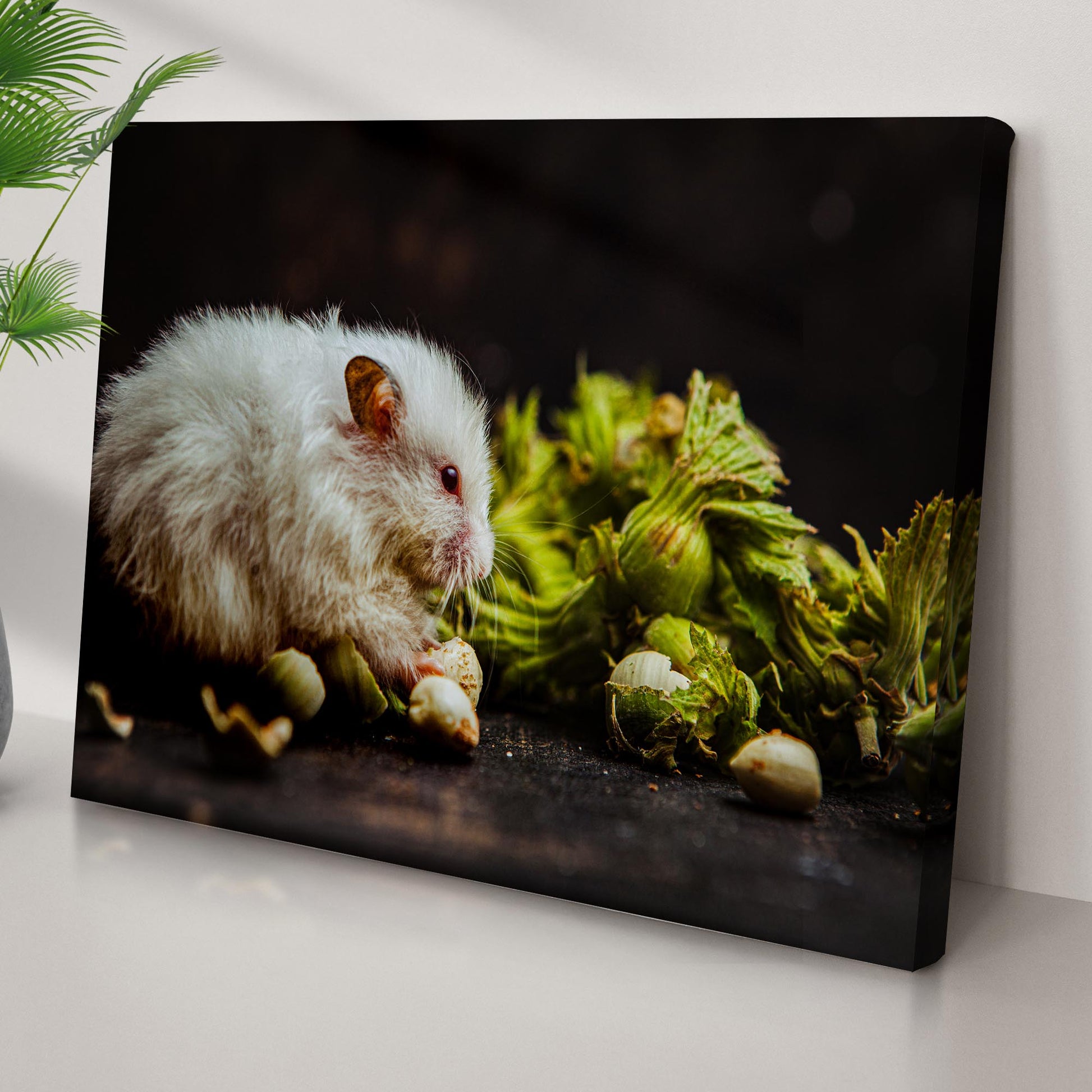 Eating Hamster Canvas Wall Art Style 1 - Image by Tailored Canvases