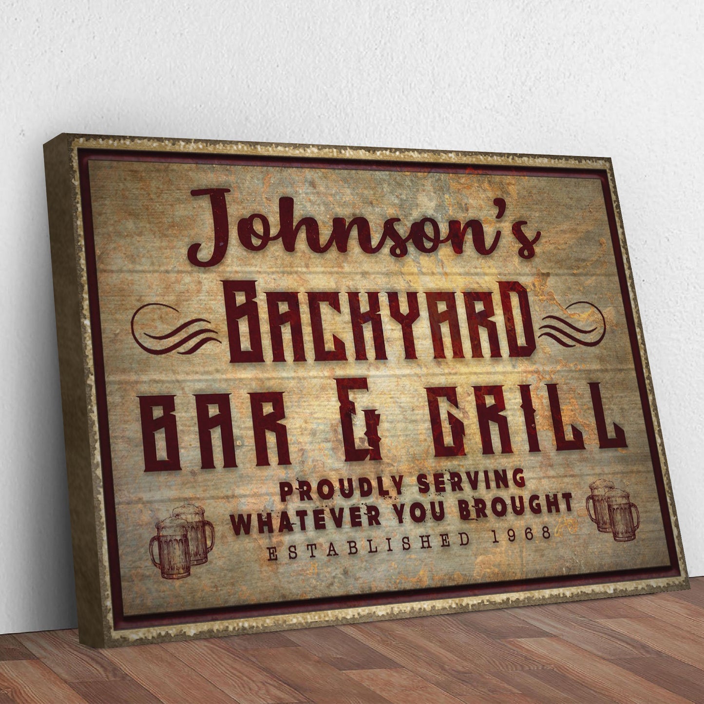Backyard Bar & Grill Sign VII Style 1 - Image by Tailored Canvases