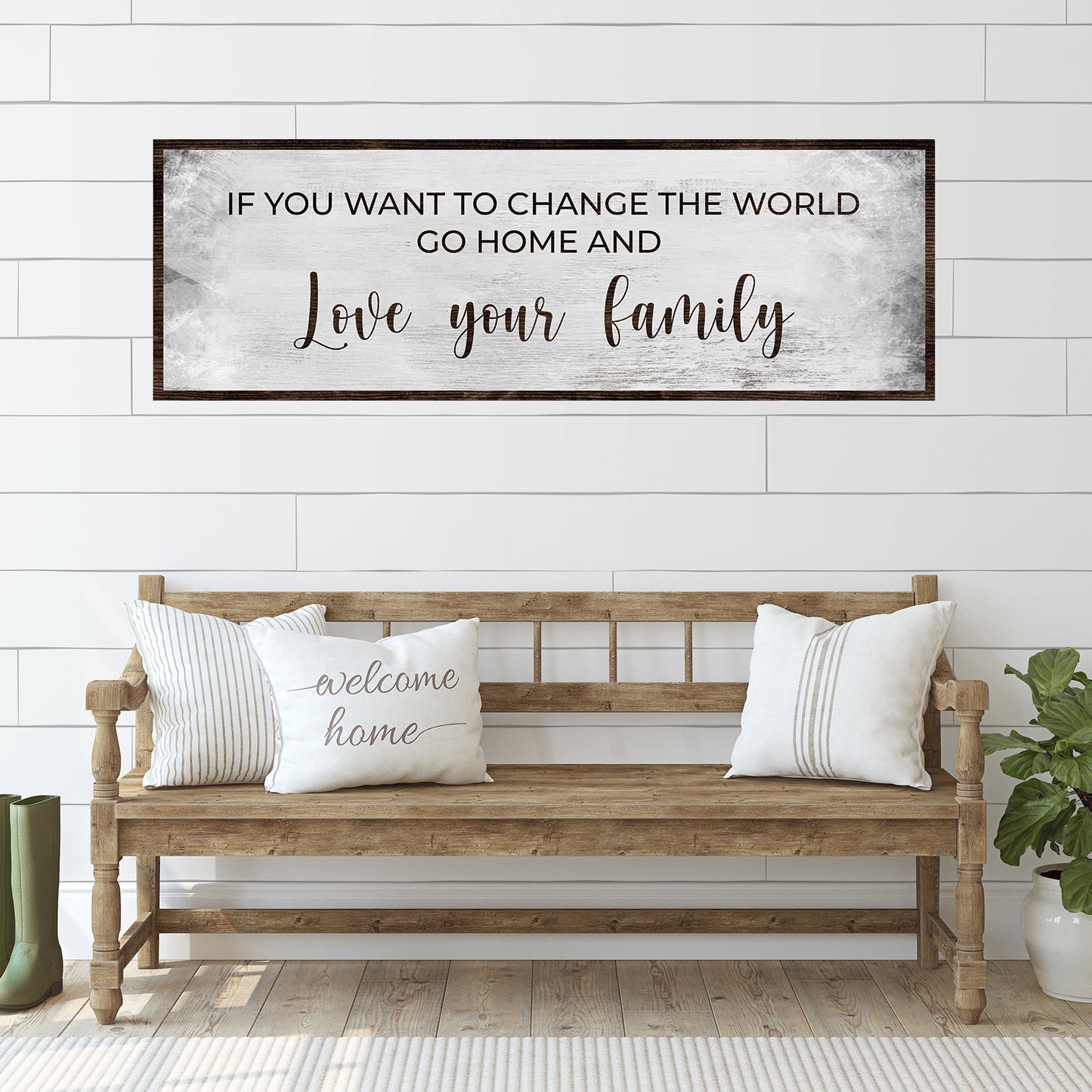 Go home and Love your Family Sign III Style 1 - Image by Tailored Canvases