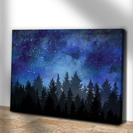 Galaxy Sky Forest Canvas Wall Art - Image by Tailored Canvases