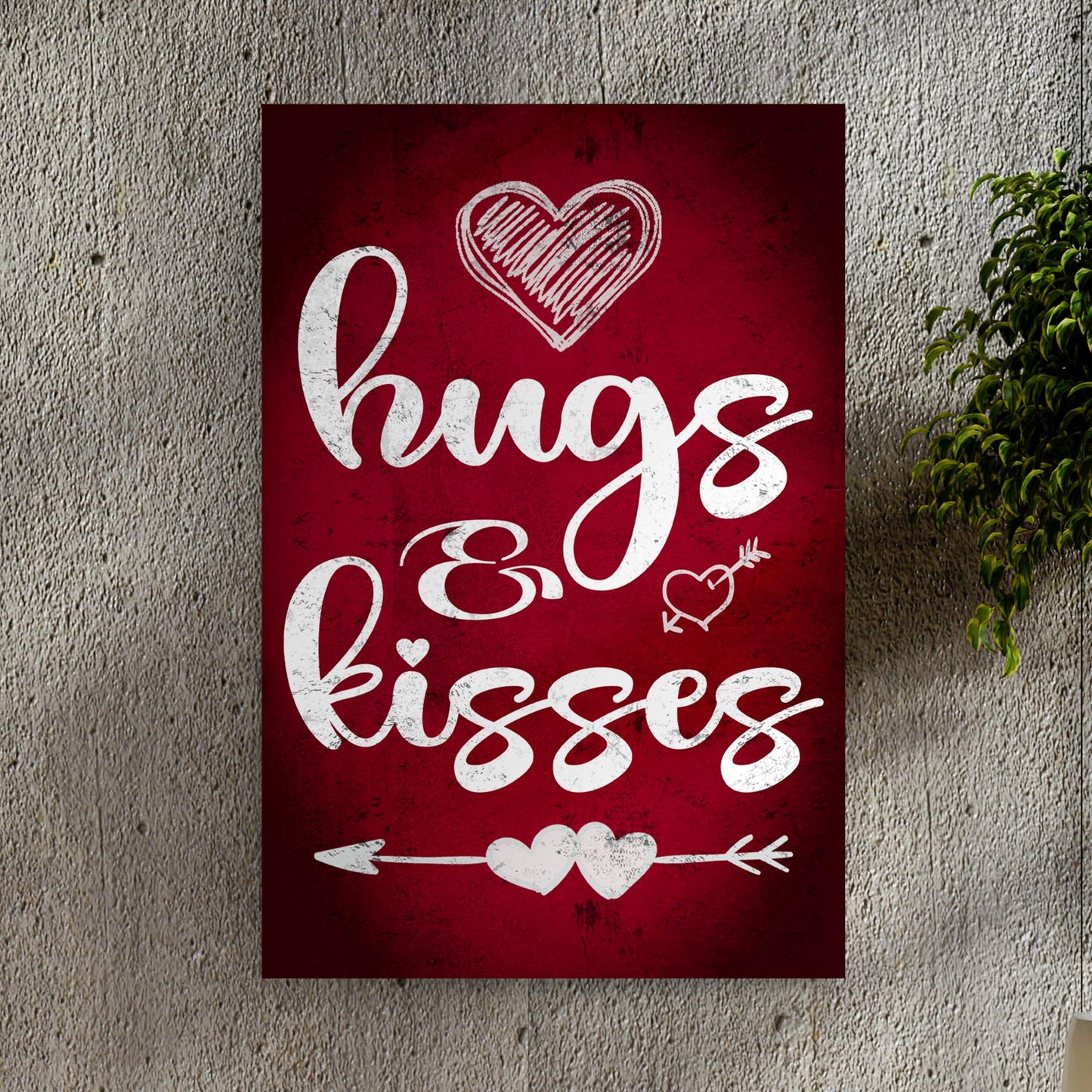 Hugs and Kisses Sign Style 1 - Image by Tailored Canvases