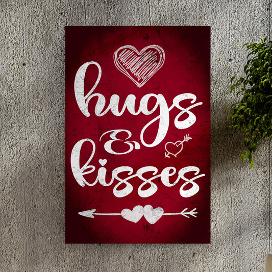 Hugs and Kisses Sign - Image by Tailored Canvases