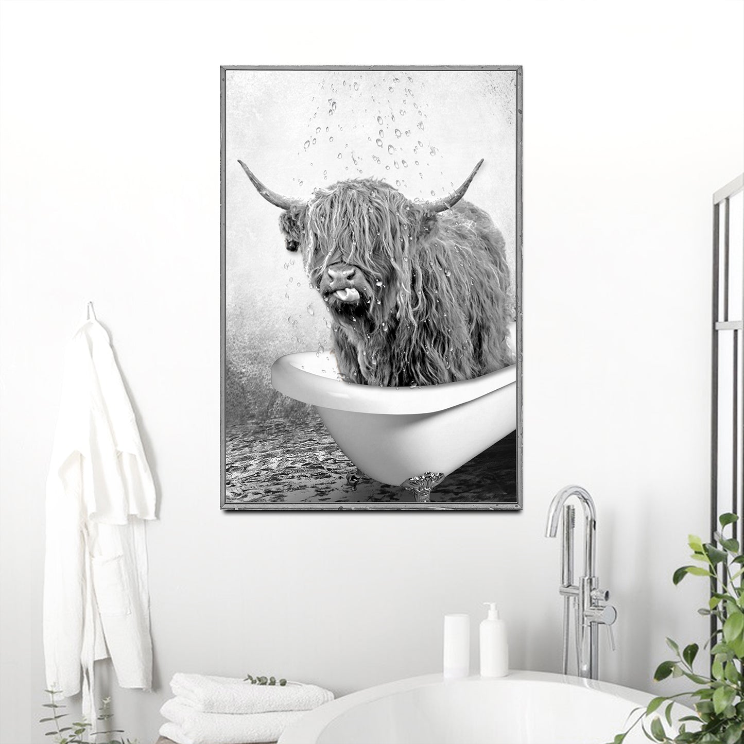 Highland Cattle Bath Style 1 - Image by Tailored Canvases