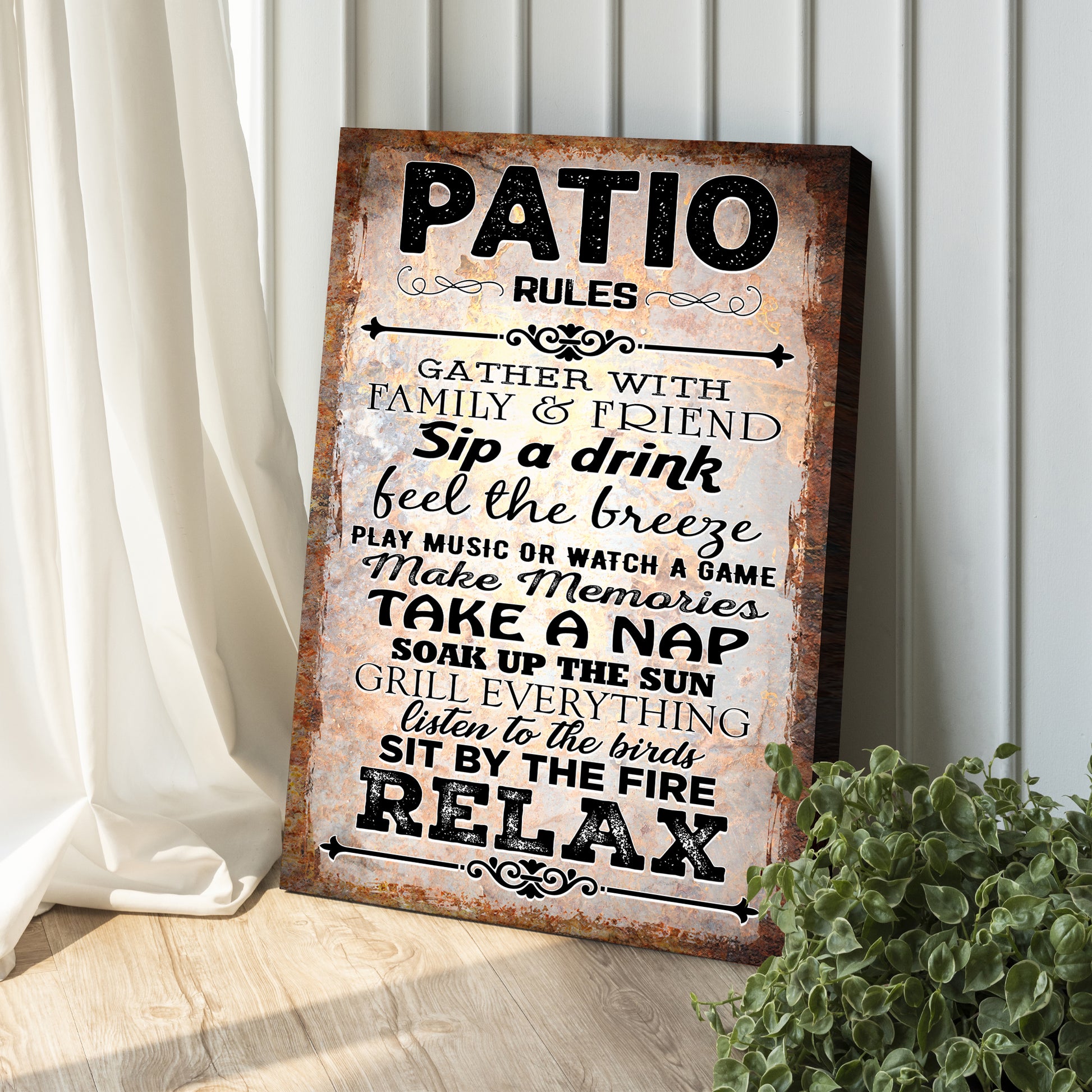 Patio Rules Sign II Style 2 - Image by Tailored Canvases