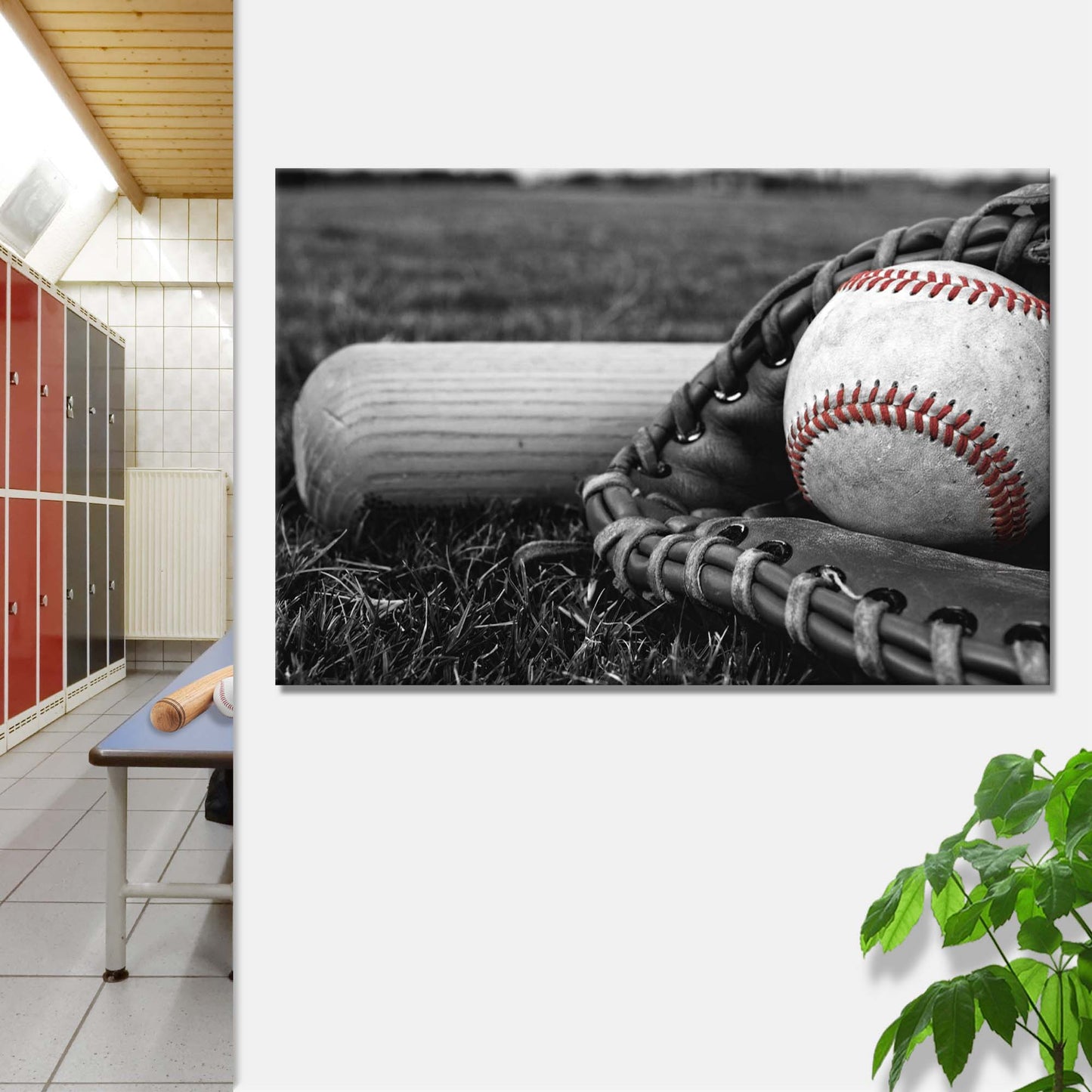 Baseball Pop Canvas Wall Art Style 1 - Image by Tailored Canvases