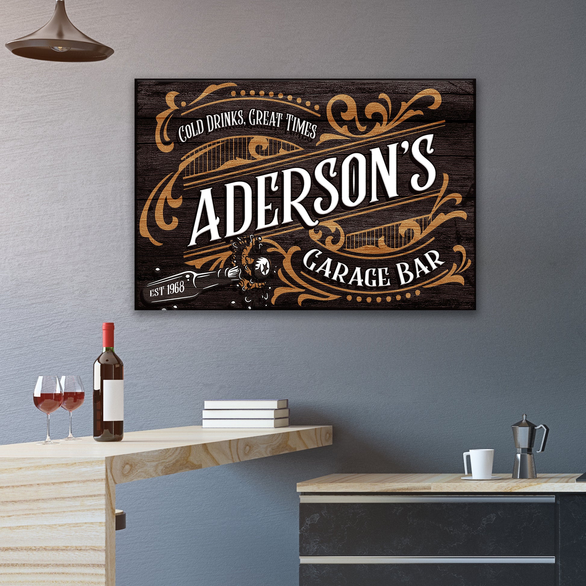 Garage Bar Sign VI   Style 1 - Image by Tailored Canvases