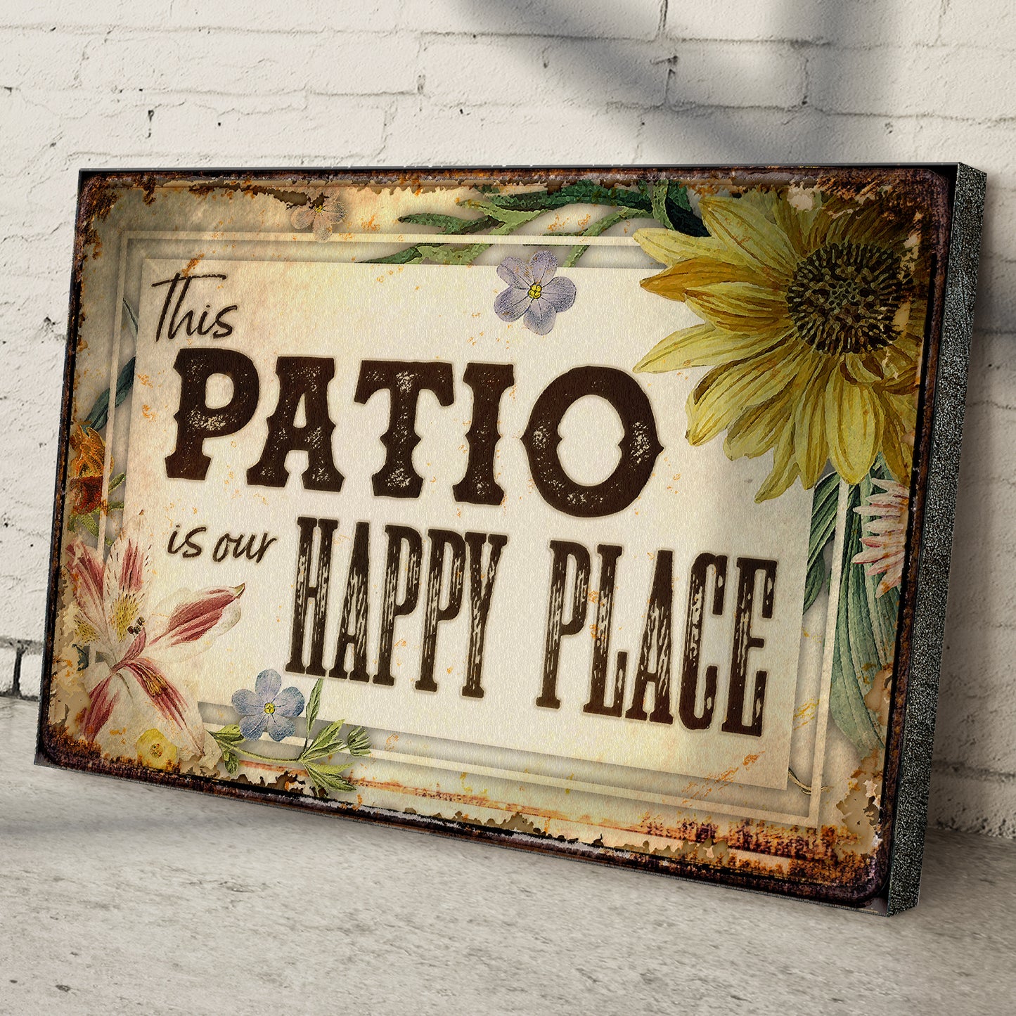 This Patio Is Our Happy Place Sign Style 2 - Image by Tailored Canvases