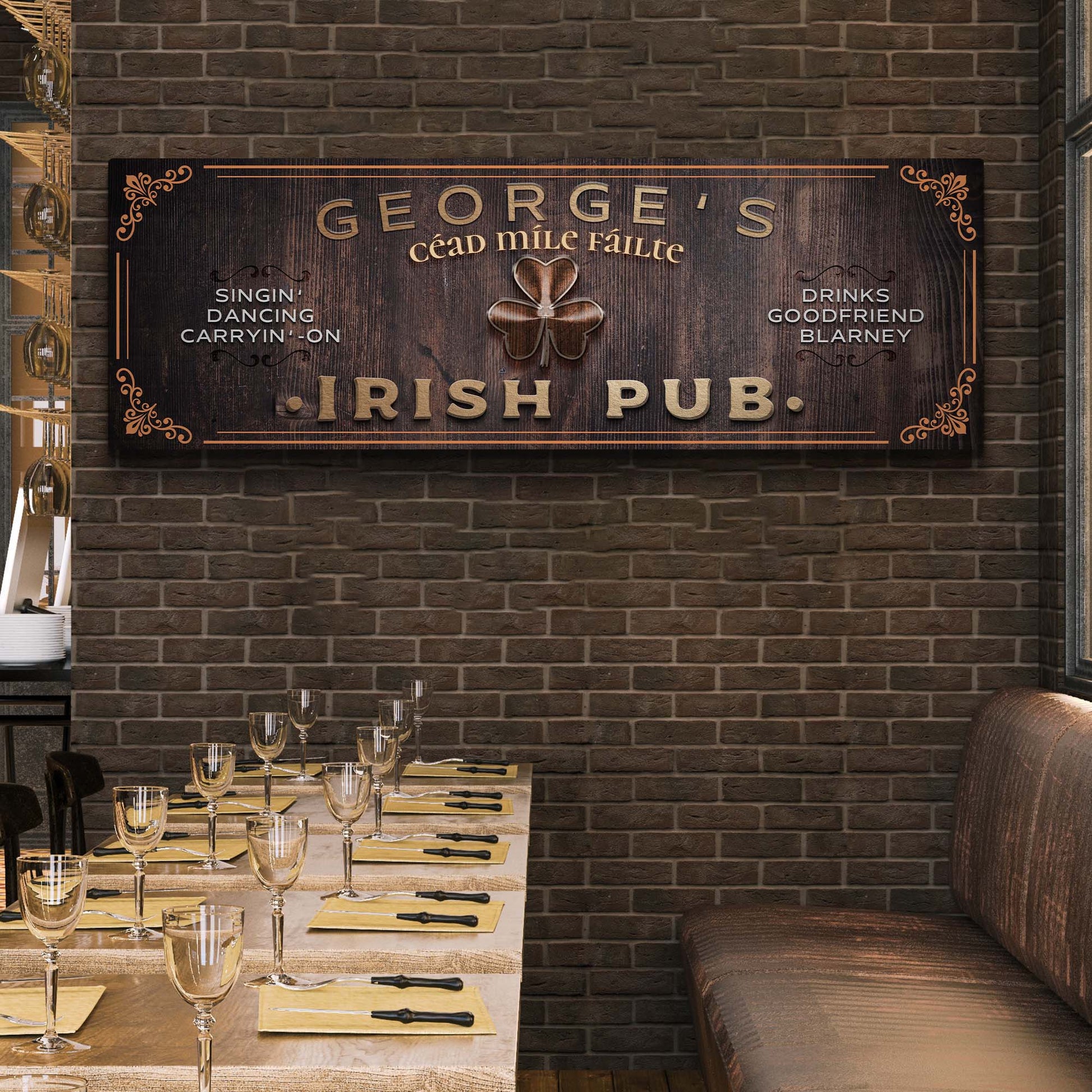 Irish Pub Sign | Customizable Canvas Style 1 - Image by Tailored Canvases