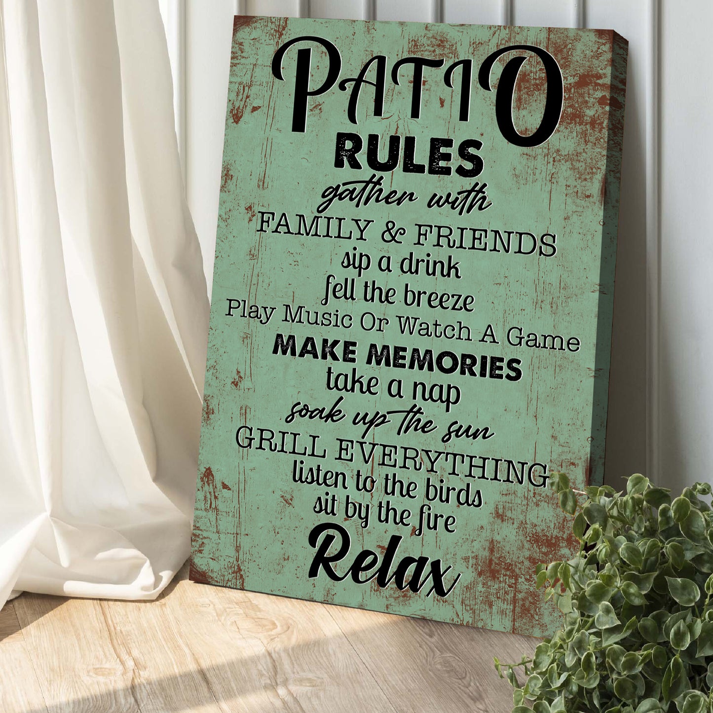Patio Rules Sign V Style 1 - Image by Tailored Canvases