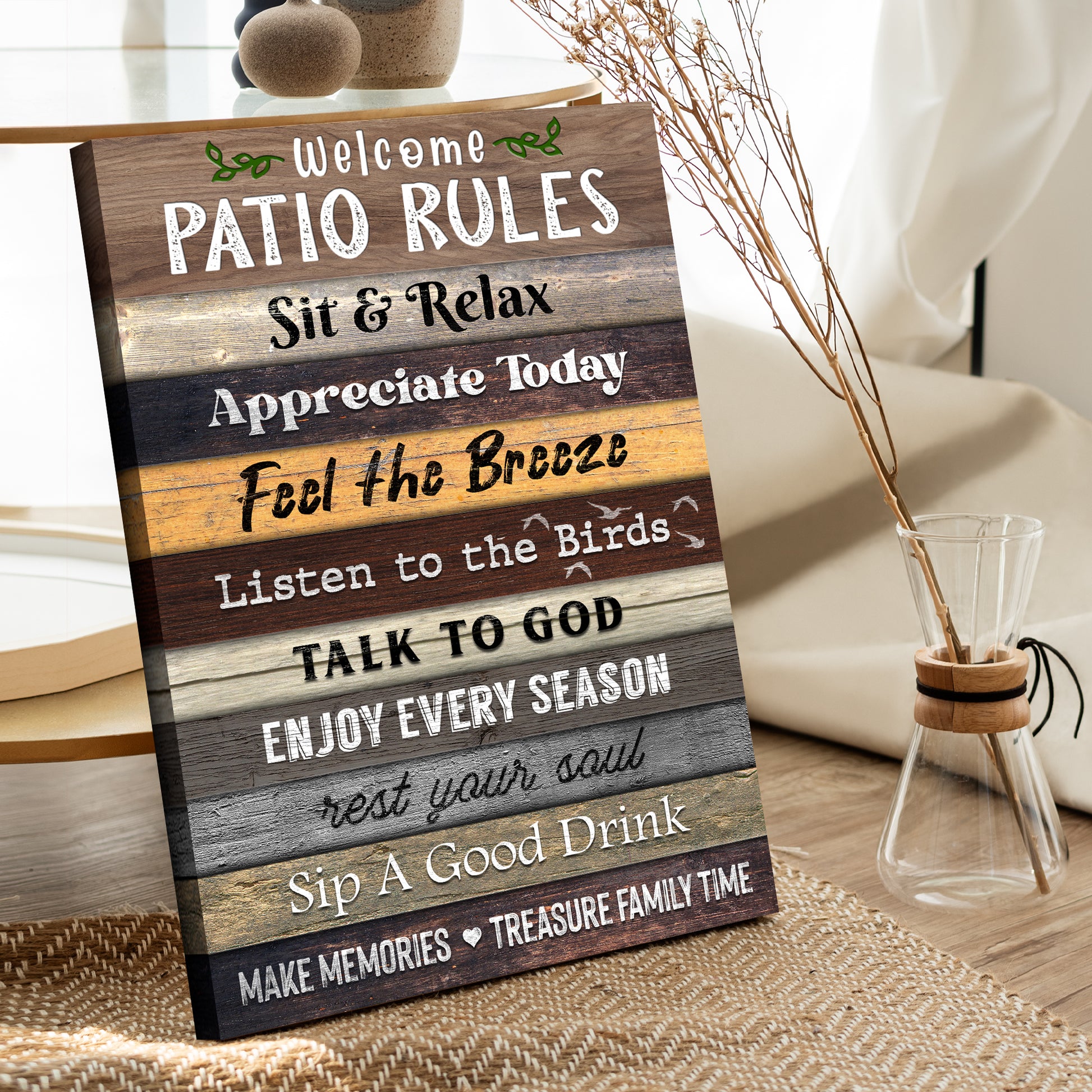 Patio Rules Sign III Style 1 - Image by Tailored Canvases