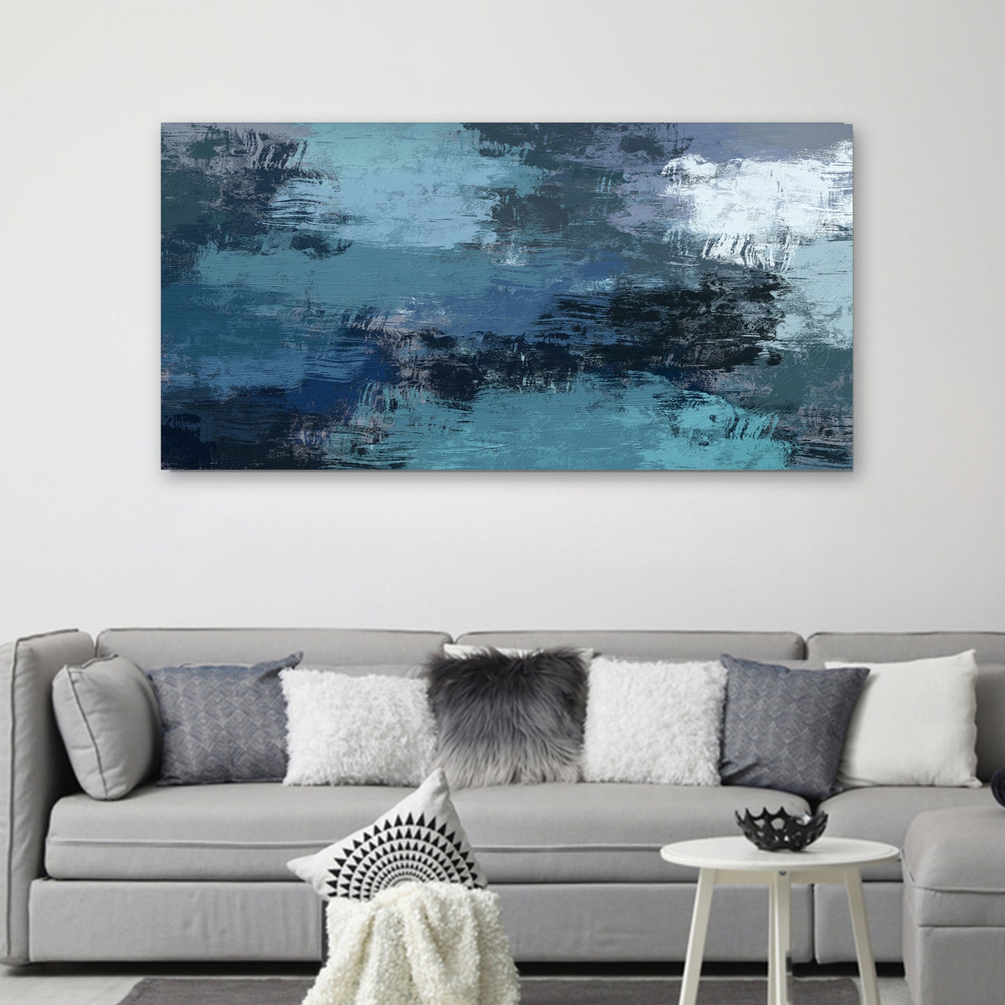 Brush Abstract Painting Canvas Wall Art Style 1 - Image by Tailored Canvases