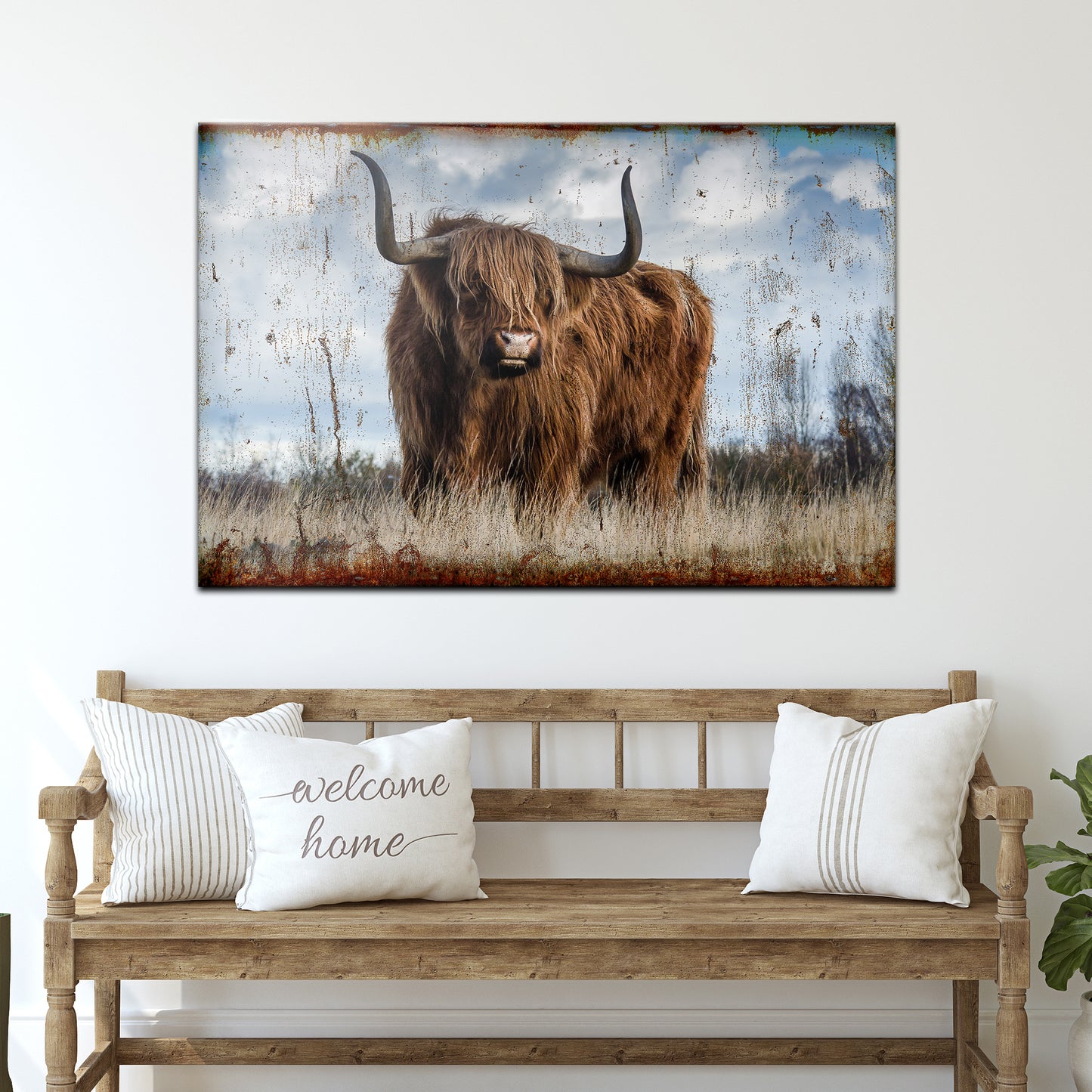 Classic Highland Cattle Canvas Wall Art Style 1 - Image by Tailored Canvases