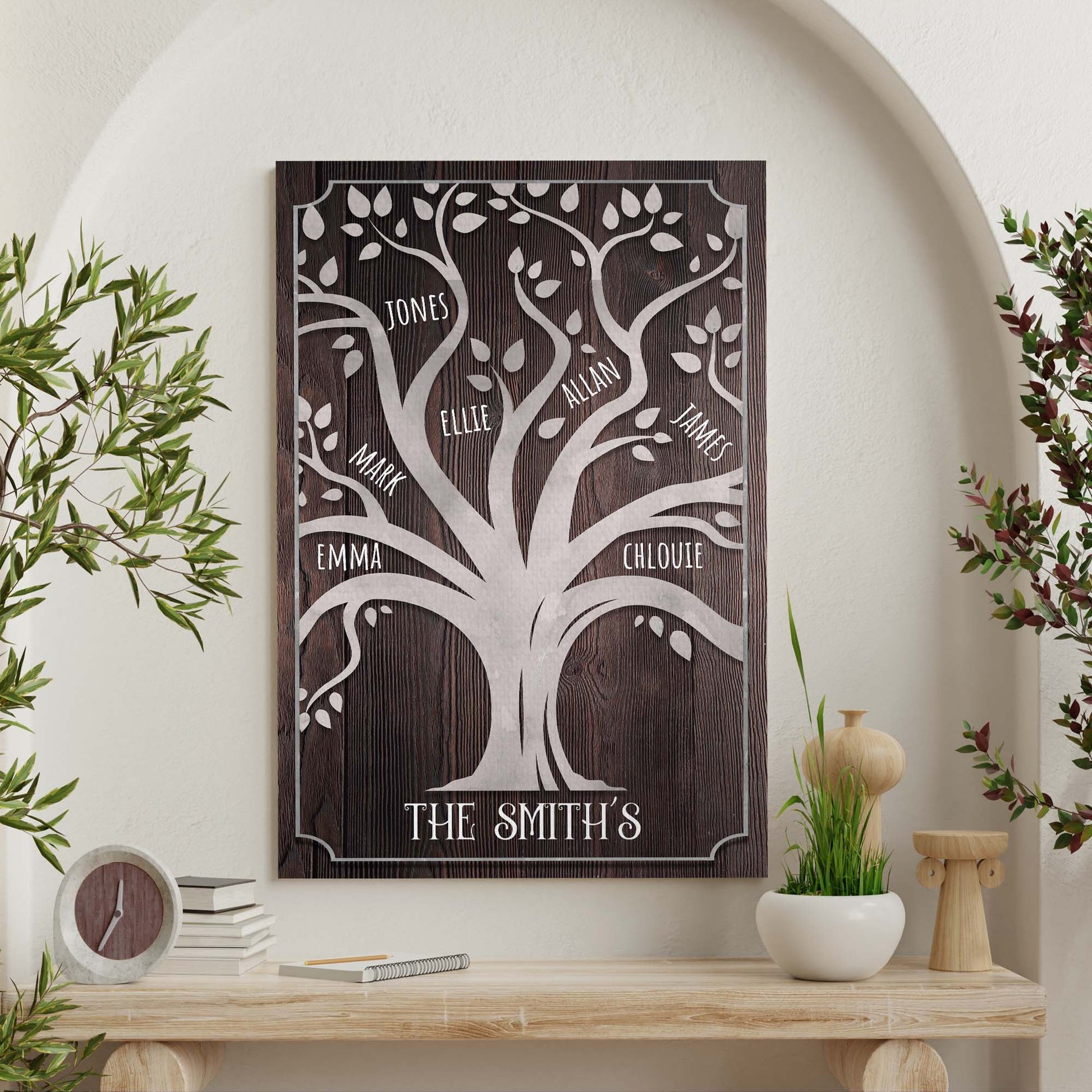 Family Tree Sign III | Customizable Canvas Style 1 - Image by Tailored Canvases