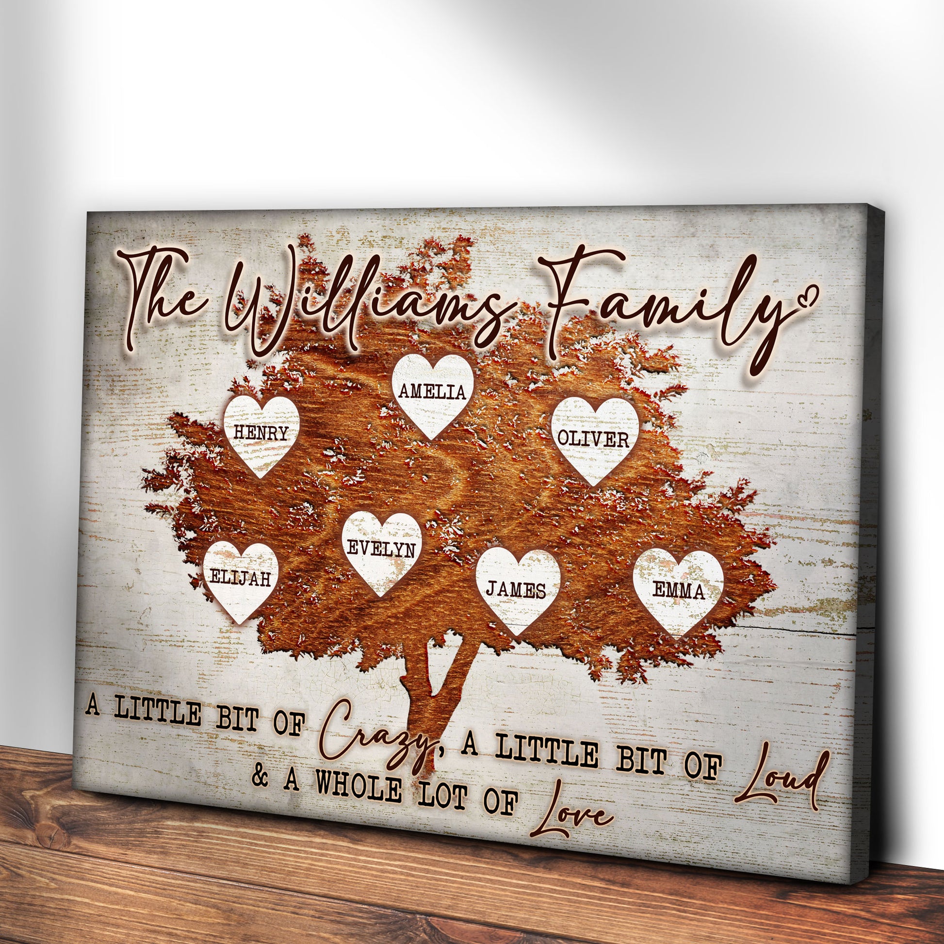 Family Tree Sign V | Customizable Canvas Style 2 - Image by Tailored Canvases