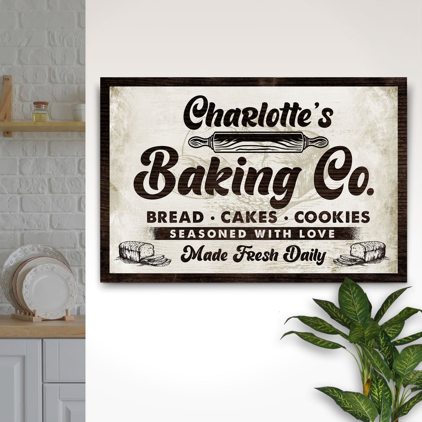 Custom Baking Co Sign VII | Customizable Canvas Style 1 - Image by Tailored Canvases