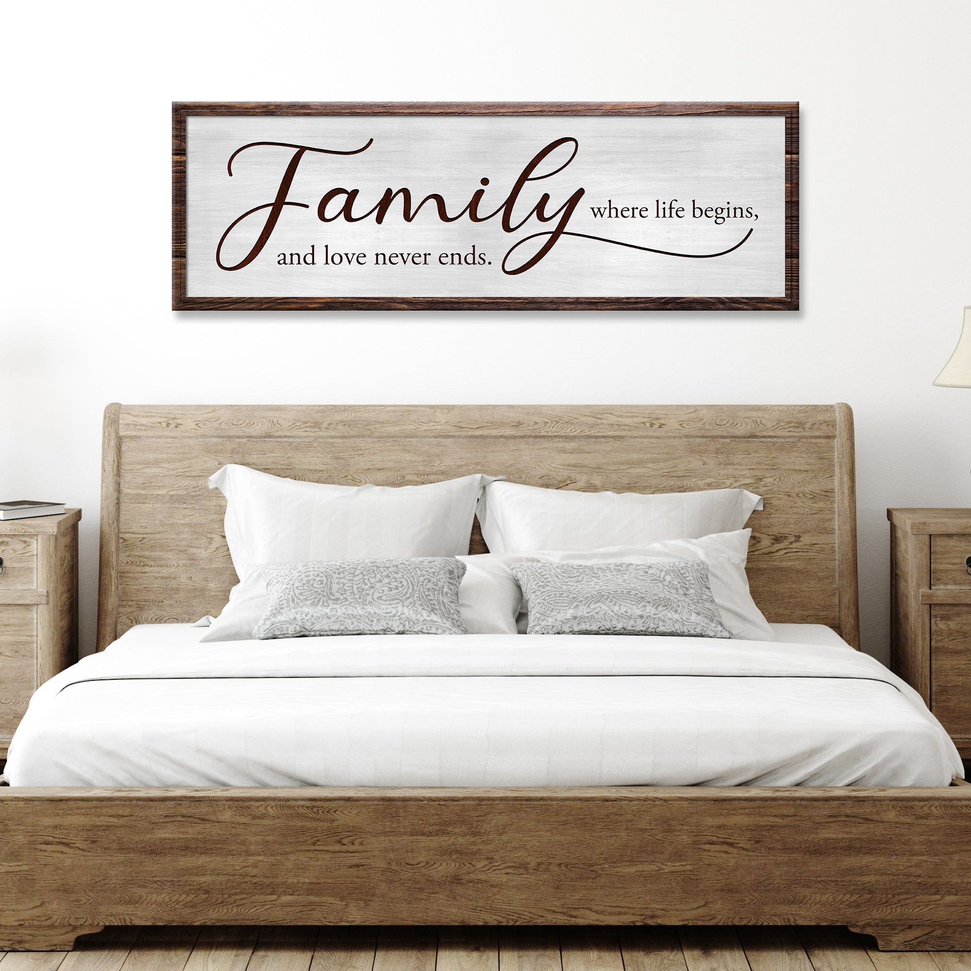 Family Where Life Begins Sign – Tailored Canvases