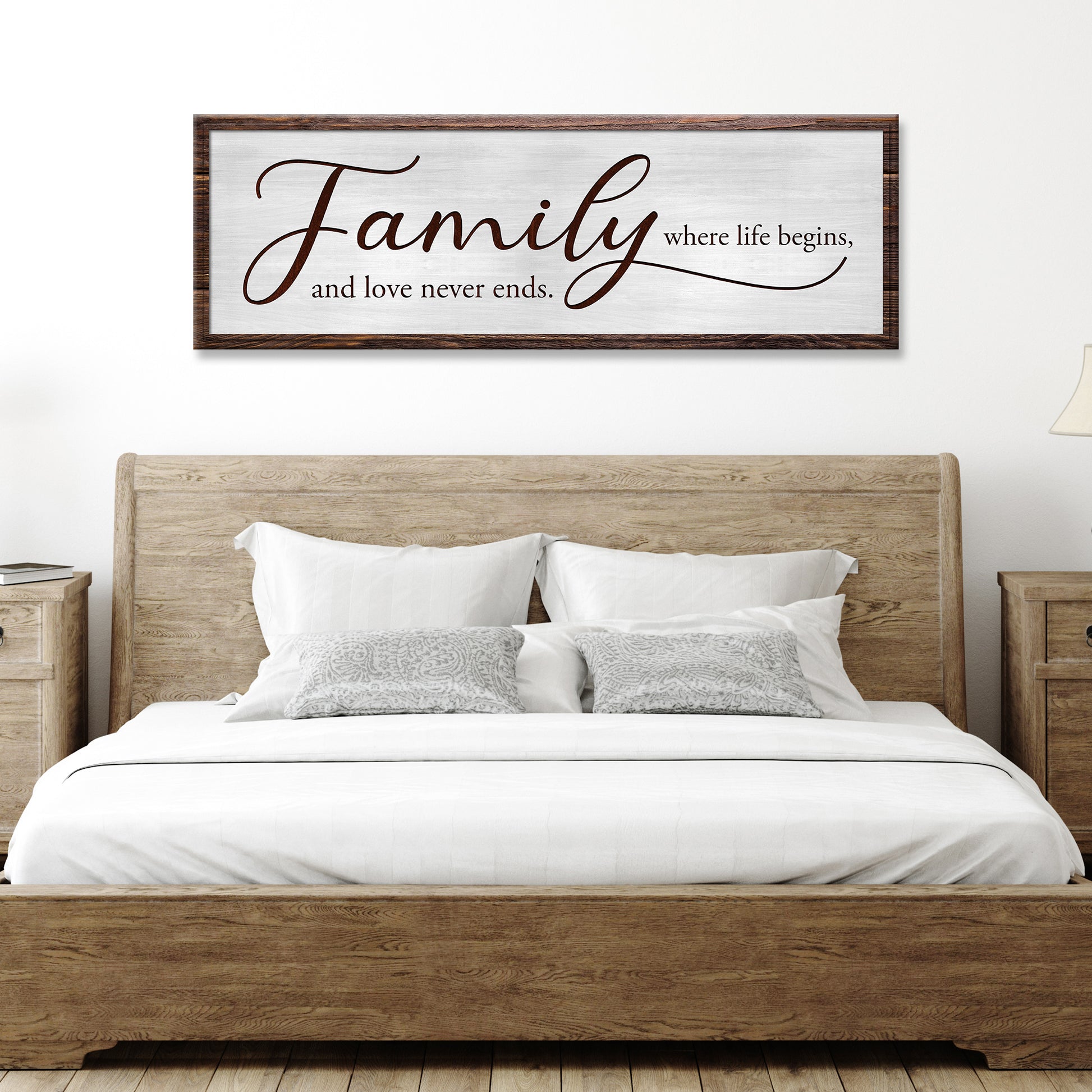 Family Where Life Begins Sign Style 2 - Image by Tailored Canvases