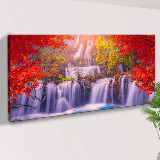 Autumn Waterfalls Canvas Wall Art - Image by Tailored Canvases