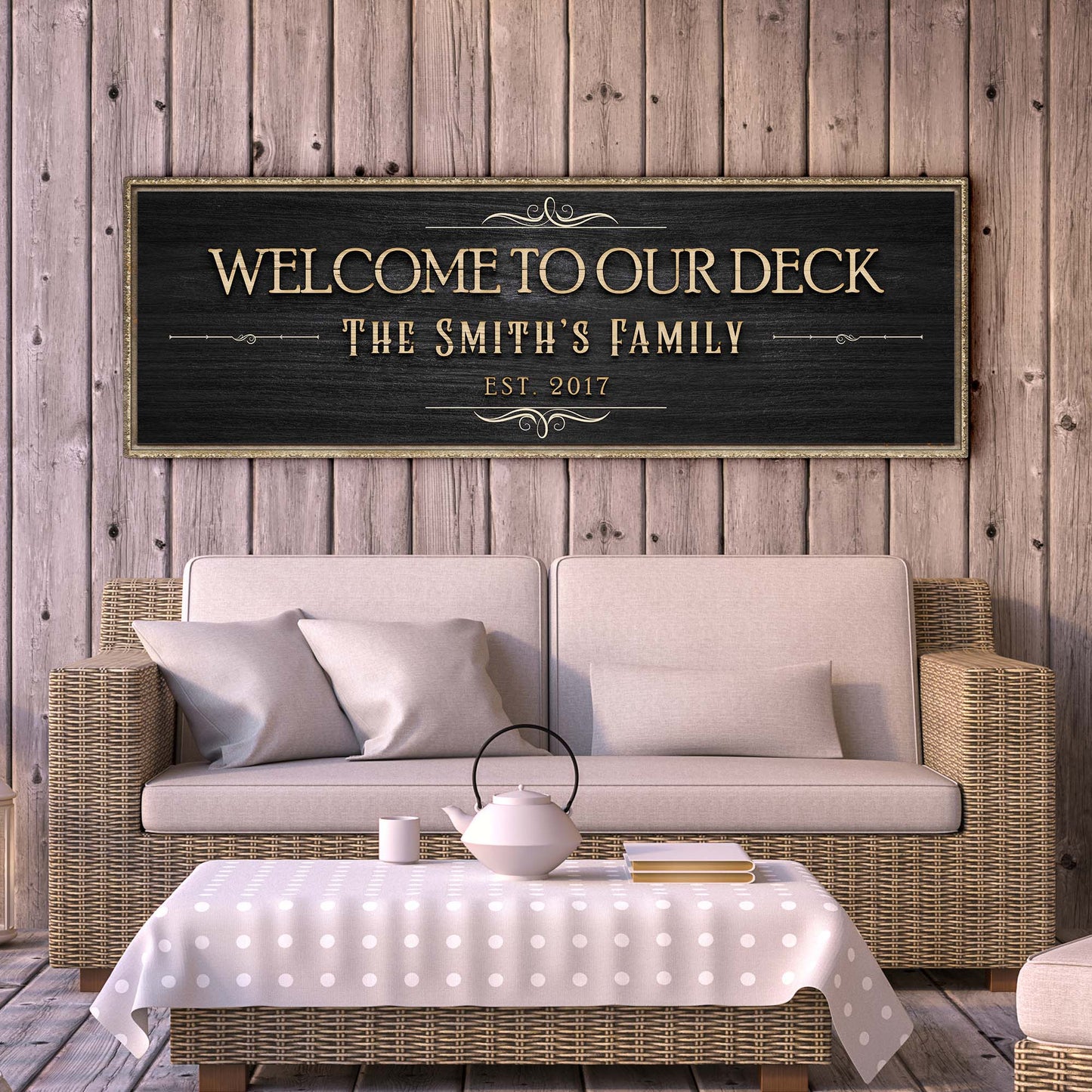 Welcome To Our Deck Sign II Style 1 - Image by Tailored Canvases