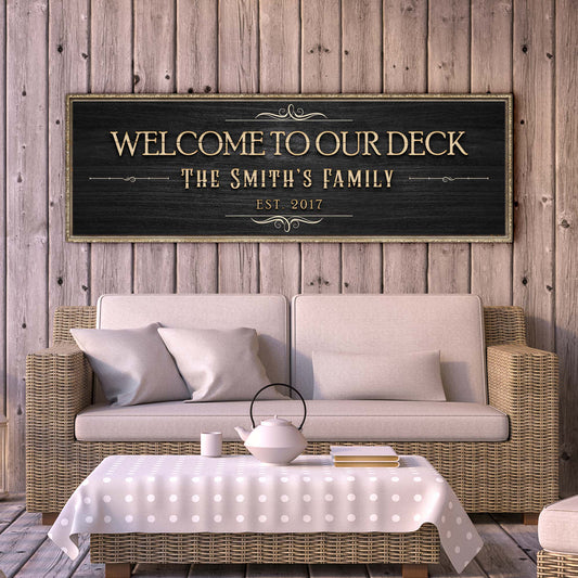 Welcome To Our Deck Sign II - Image by Tailored Canvases