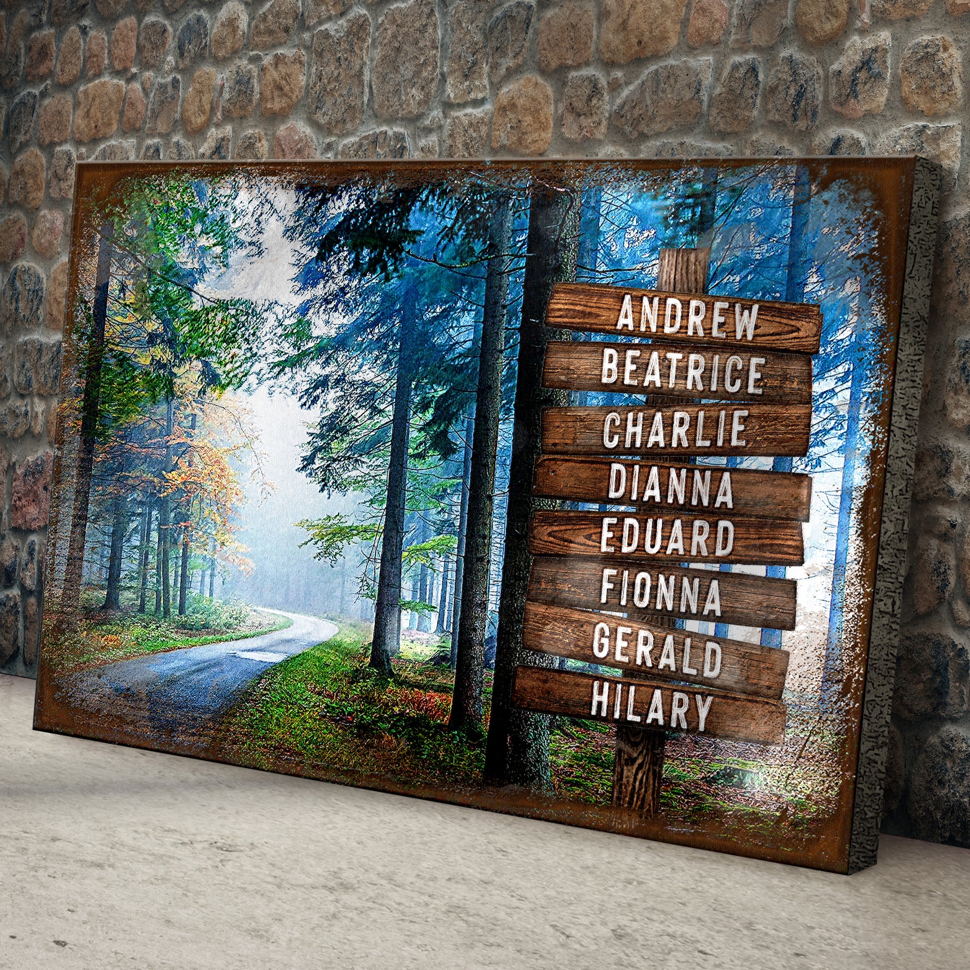 Forest Family Name Sign Style 1 - Image by Tailored Canvases