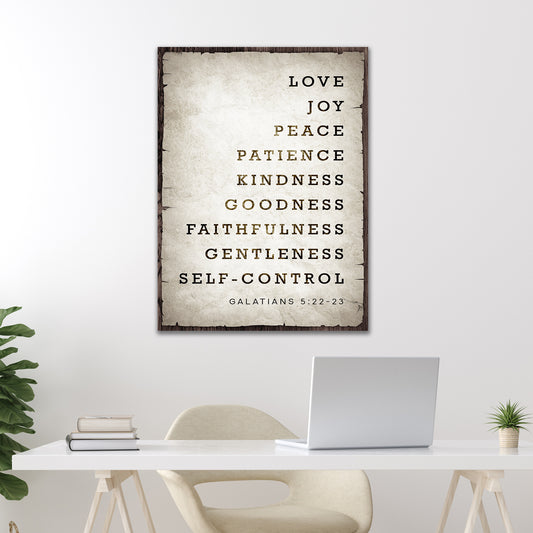 Galatians 5:22-23 Scripture Sign - Image by Tailored Canvases