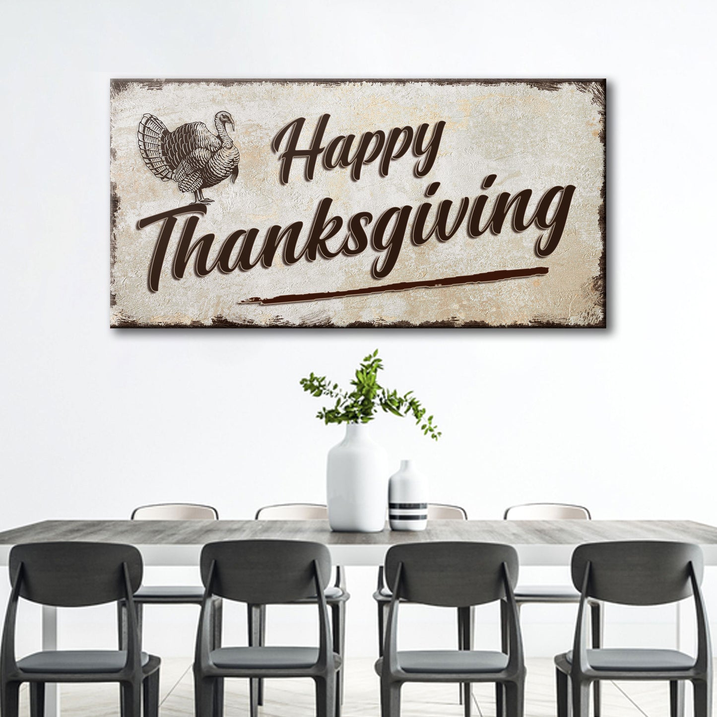 Happy Thanksgiving Sign II Style 1 - Image by Tailored Canvases