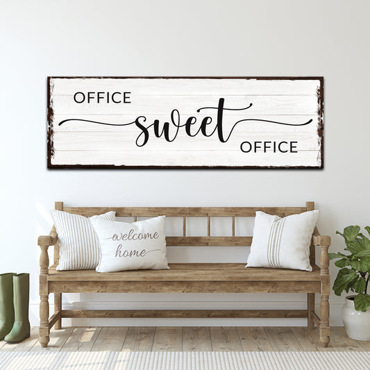 Office Sweet Office Sign - Image by Tailored Canvases