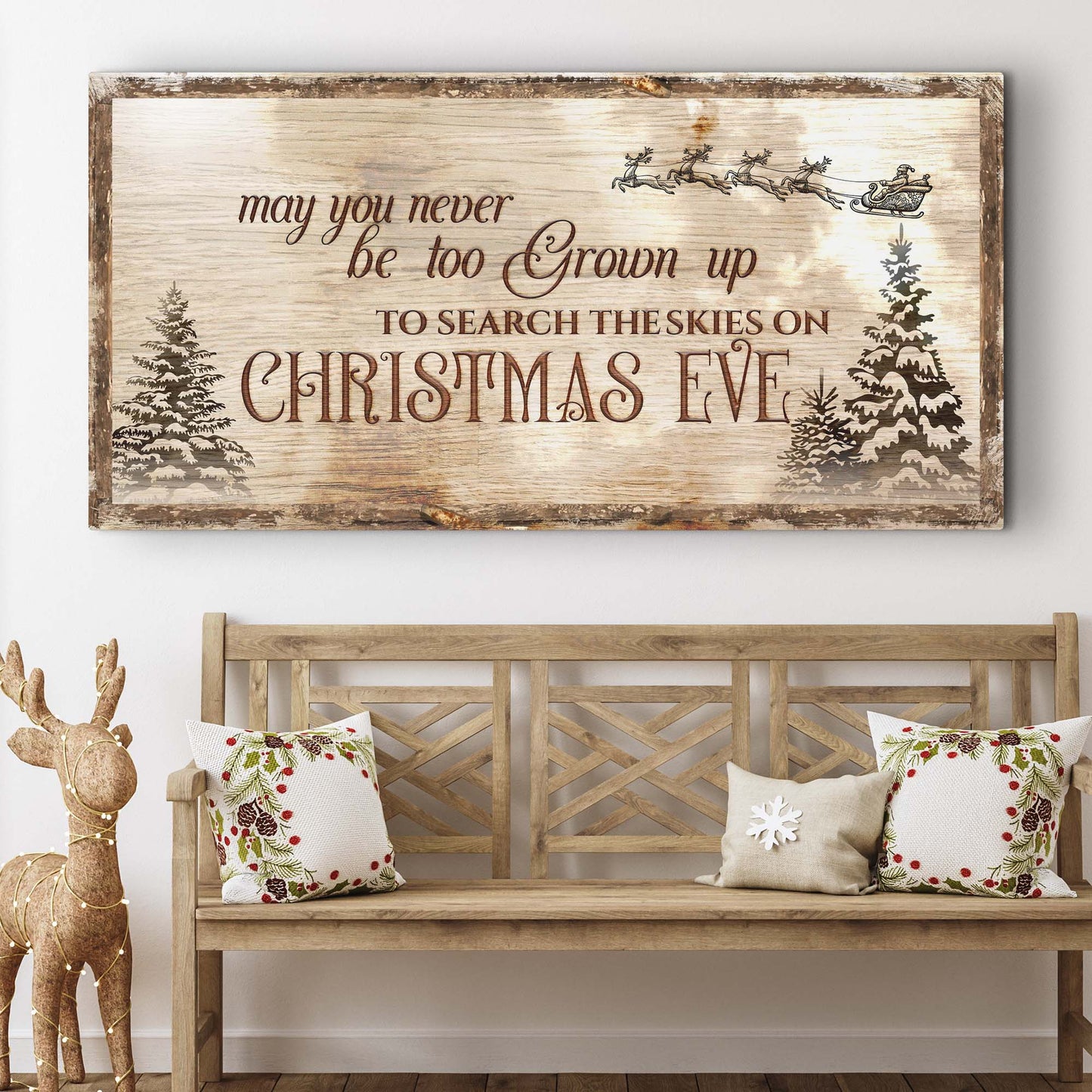 Christmas Eve Farmhouse Sign (Free Shipping)