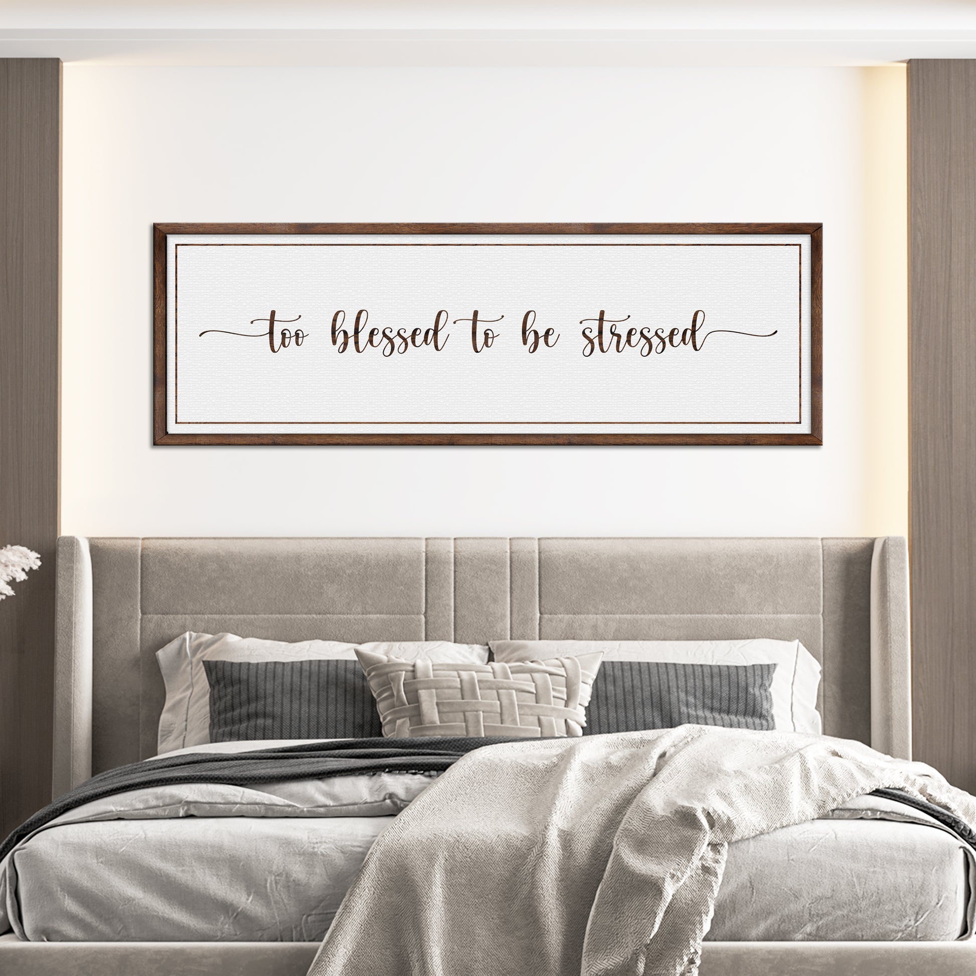 Too Blessed To Be Stressed Sign III Style 1 - Image by Tailored Canvases