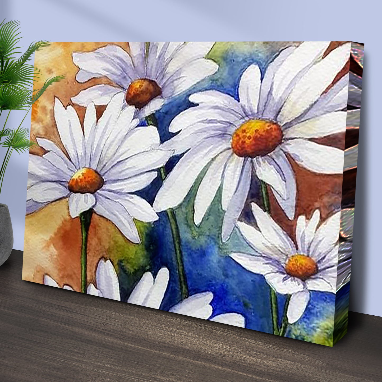Dancing Daisies Canvas Wall Art Style 1 - Image by Tailored Canvases