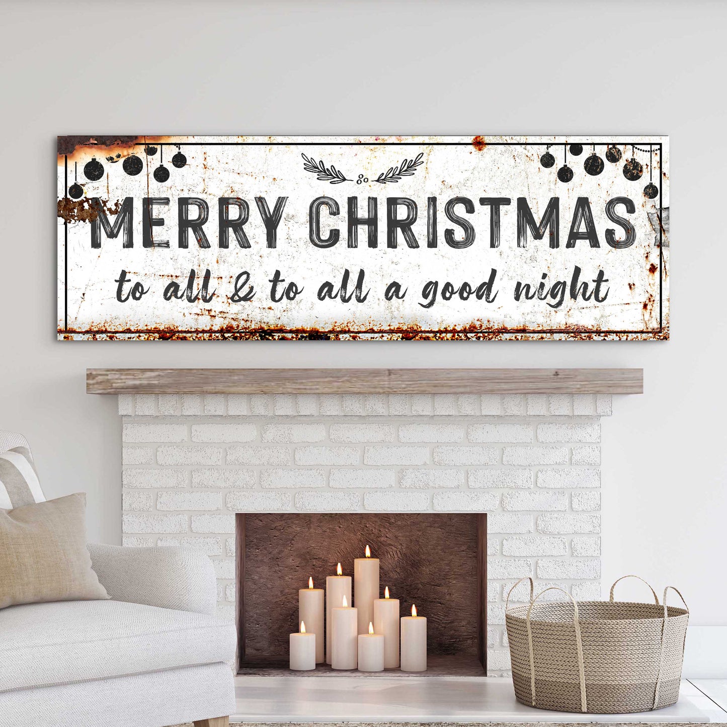 Merry Christmas To All Sign Style 1 - Image by Tailored Canvases