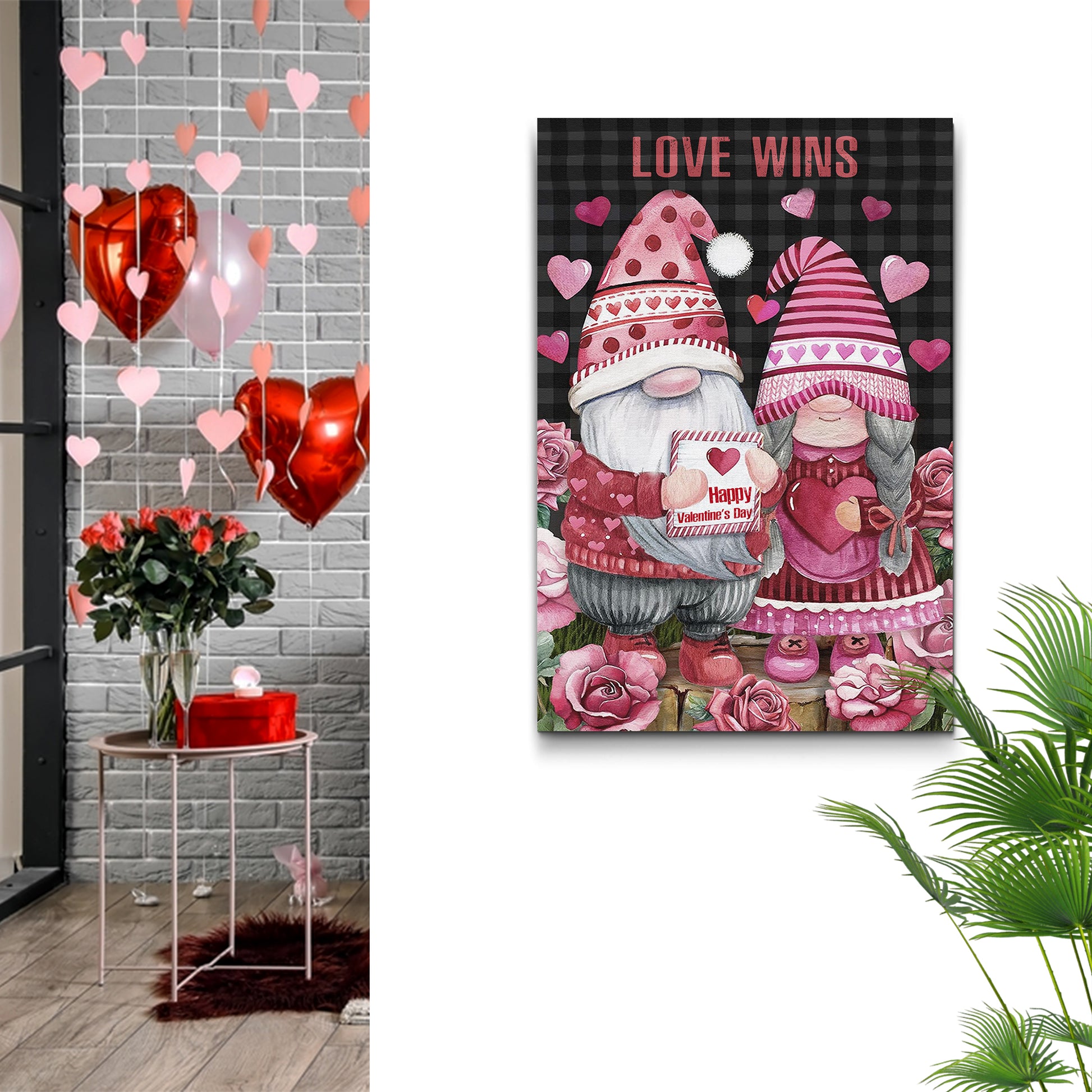 Valentine Gnomes Sign II Style 1 - Image by Tailored Canvases