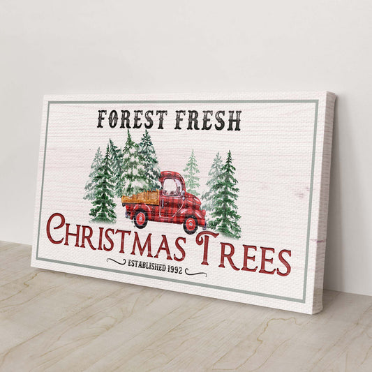 Forest Fresh Christmas Tree Farm Sign | Customizable Canvas Style 2 - Image by Tailored Canvases